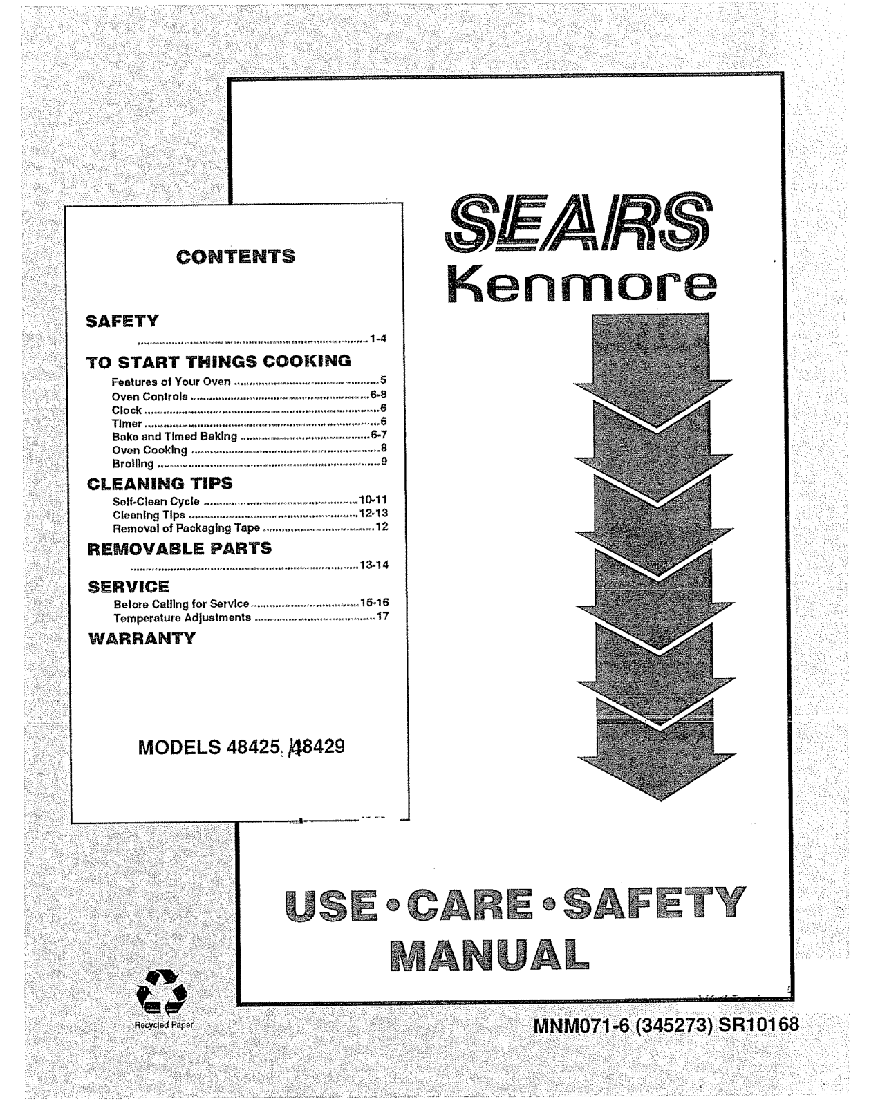 Kenmore 9114842591, 9114842592, 9114842593, 9114842594, 9114842595 Owner’s Manual