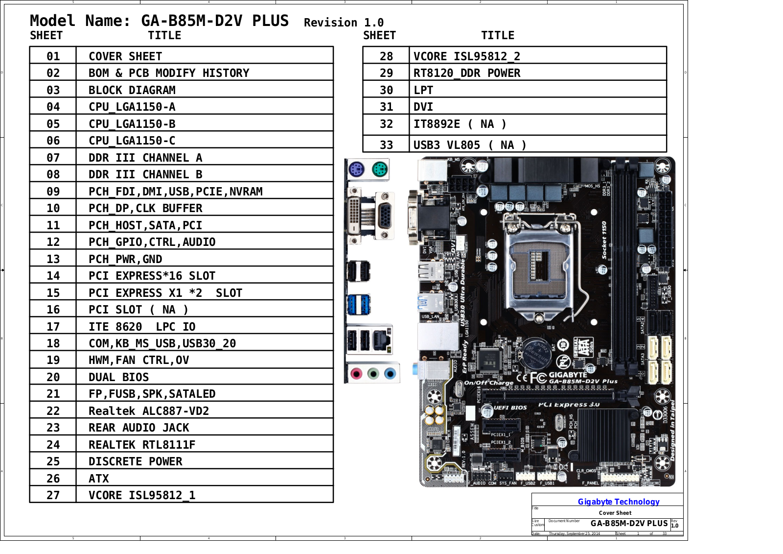 Gigabyte GA-B85M-D2V Schematic rev.1.0