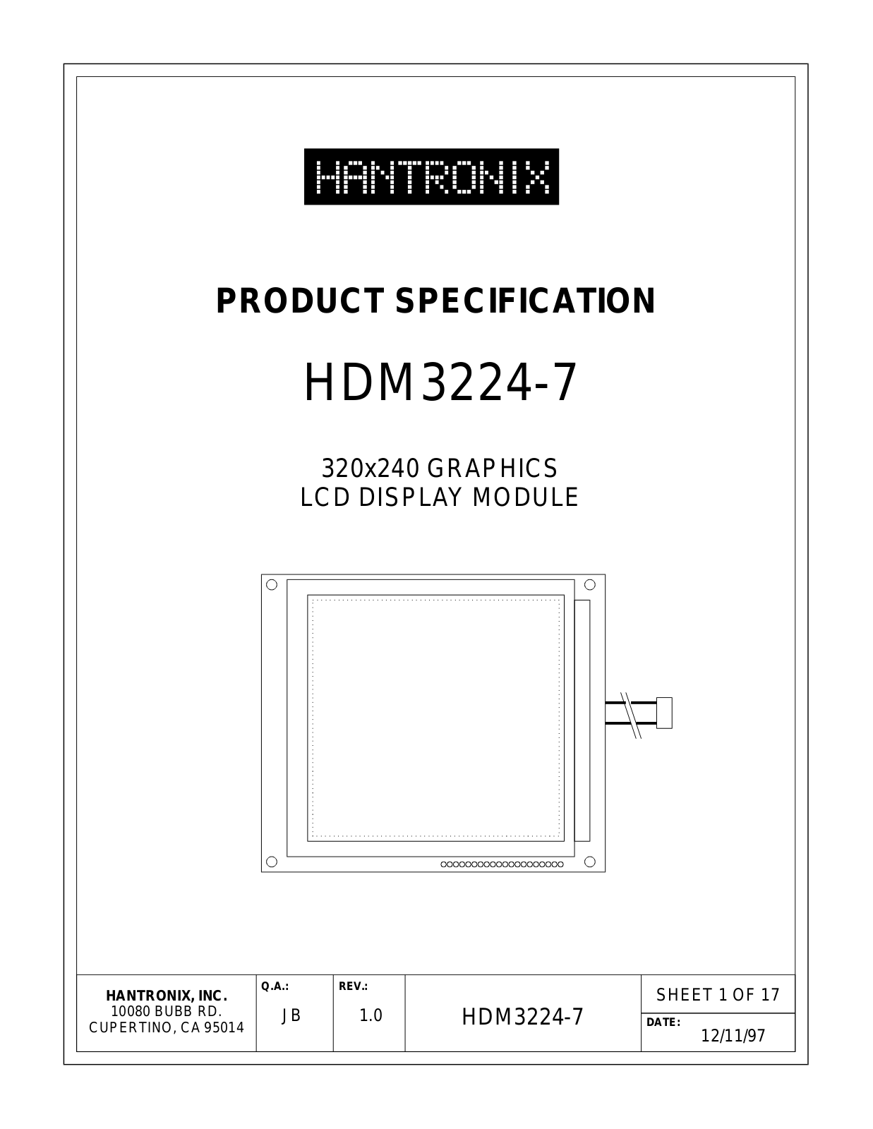 HANTRONIX HDM3224-7 Datasheet