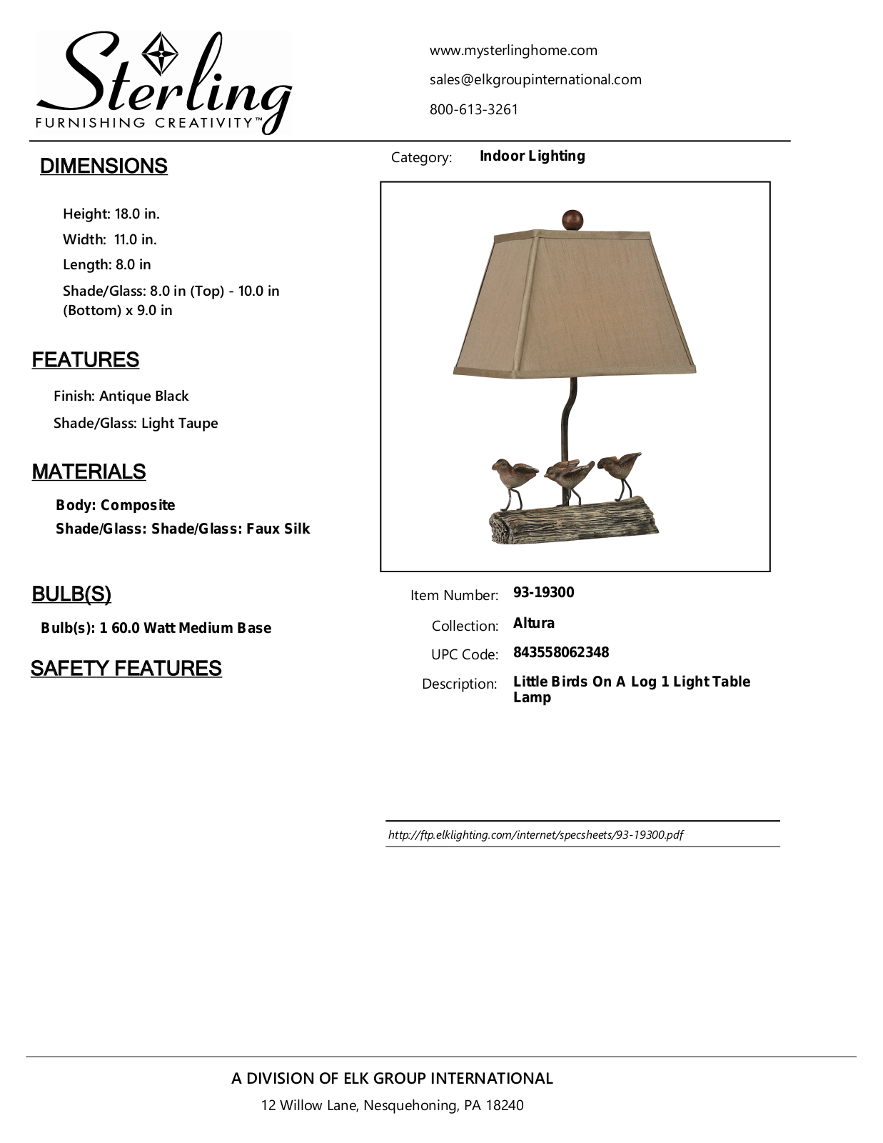 ELK Home 9319300 User Manual