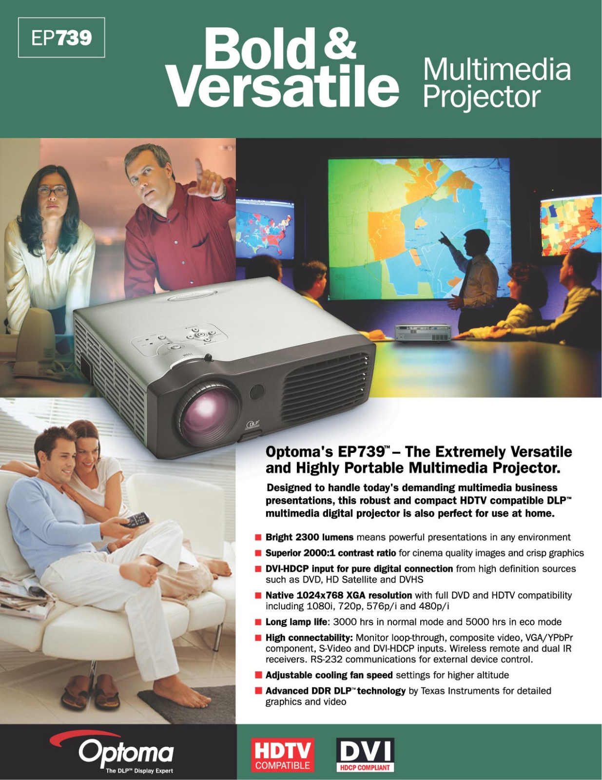 Optoma EzPro 739 Product Sheet