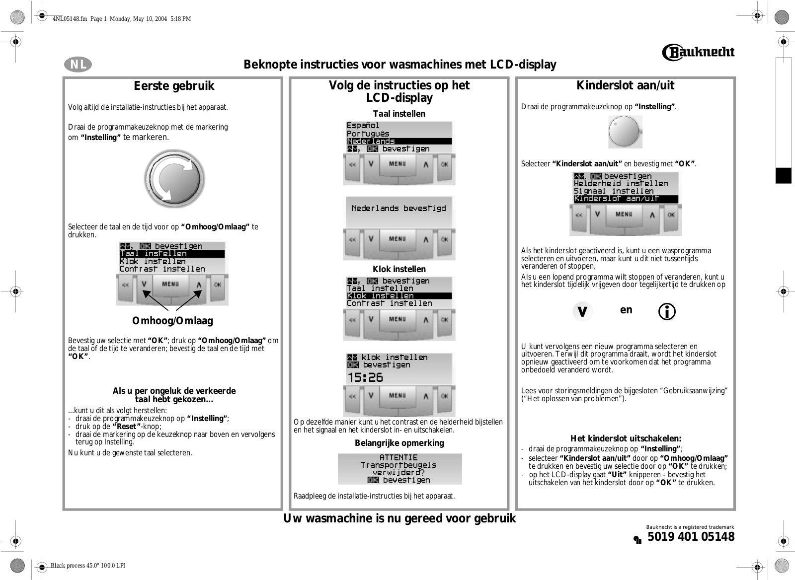 Whirlpool LCD 9767 User Manual