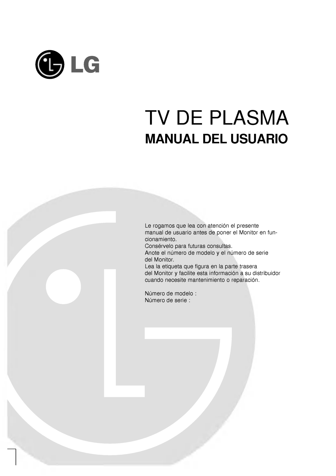 LG 50PY2R User Manual