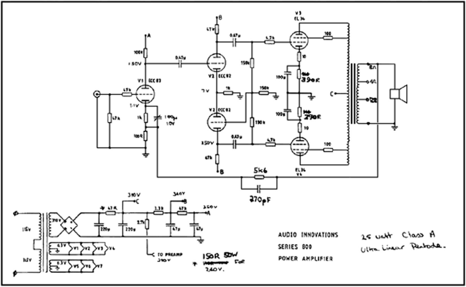 Audio Innovations 800 Schematic