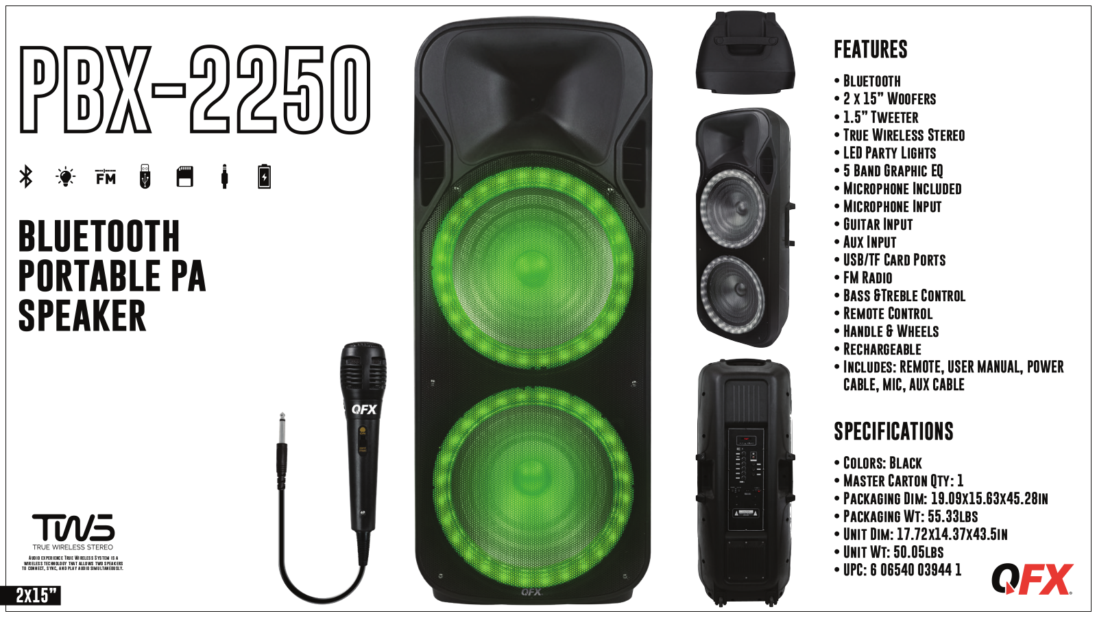 QFX PBX-2250 Datasheet