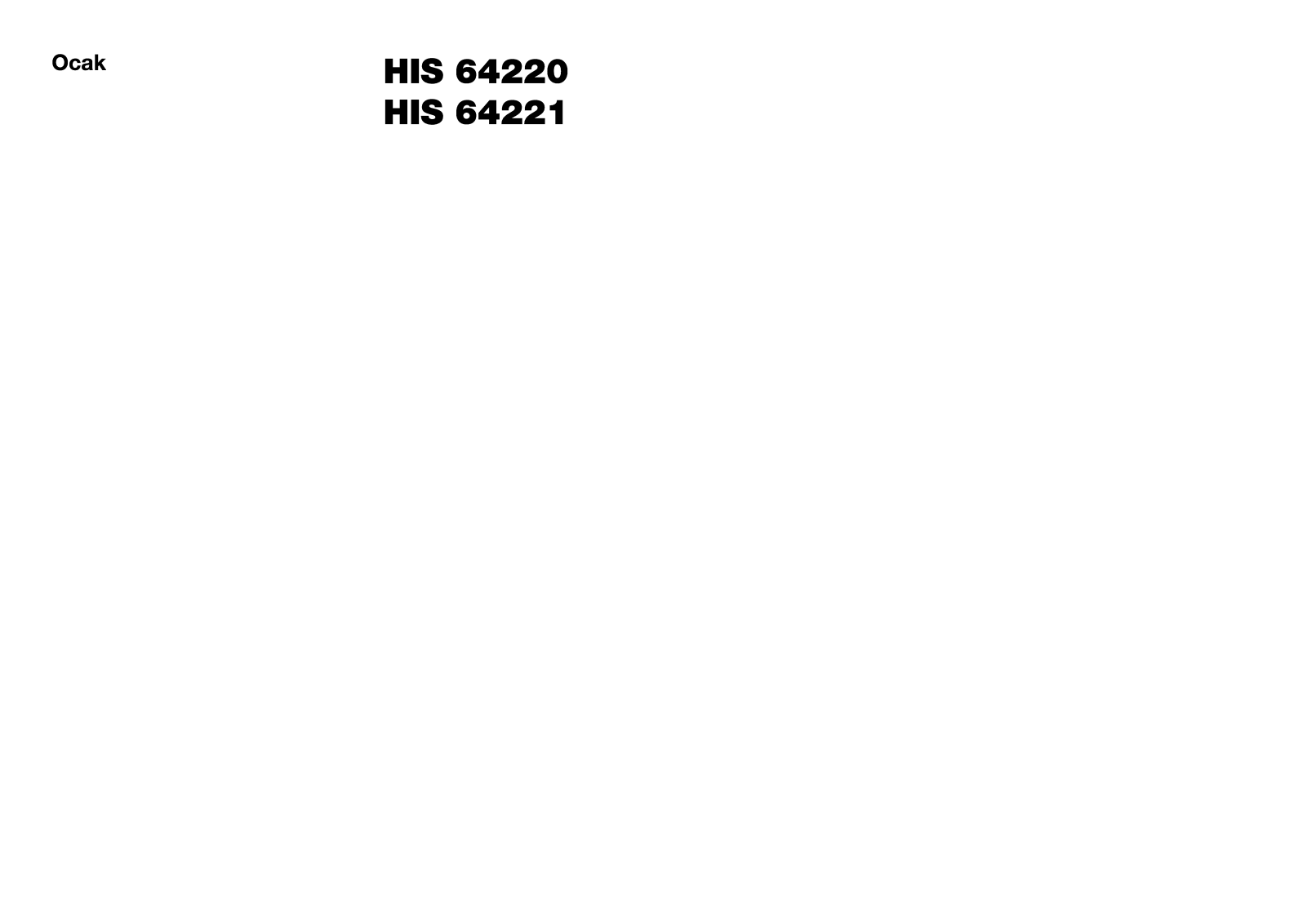 Beko HIS64220, HIS64221 User manual