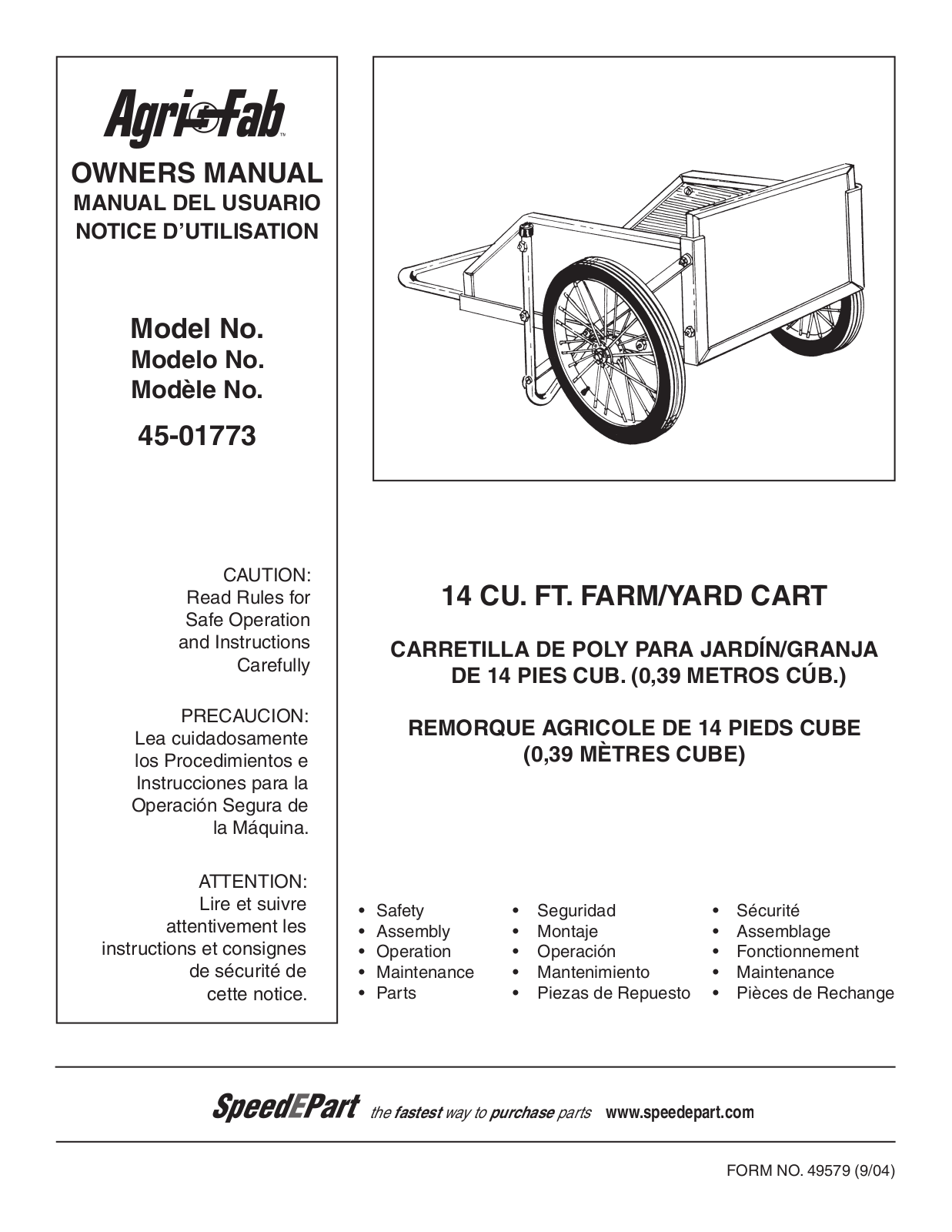 Agri-Fab 45-01773 User Manual