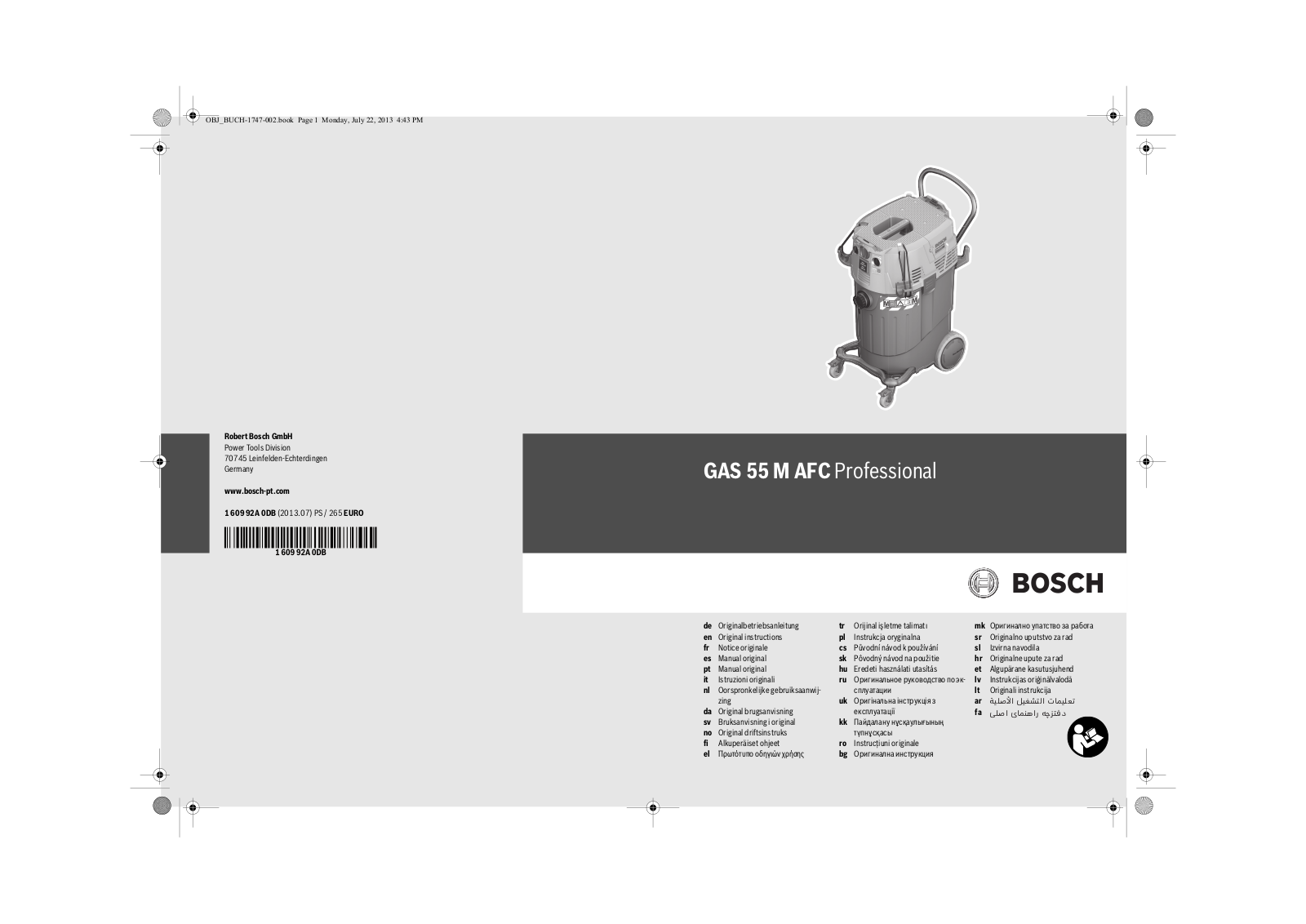 Bosch GAS 55 M AFC User Manual