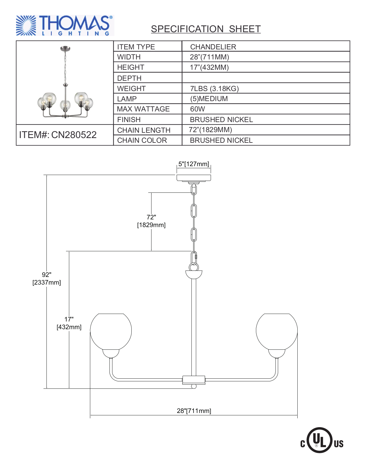 Thomas Lighting CN280522 User Manual - ManualMachine.com