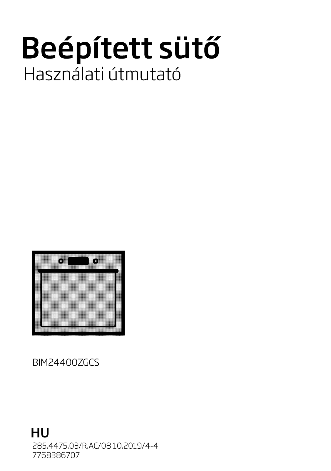 Beko BIM24400ZGCS User manual