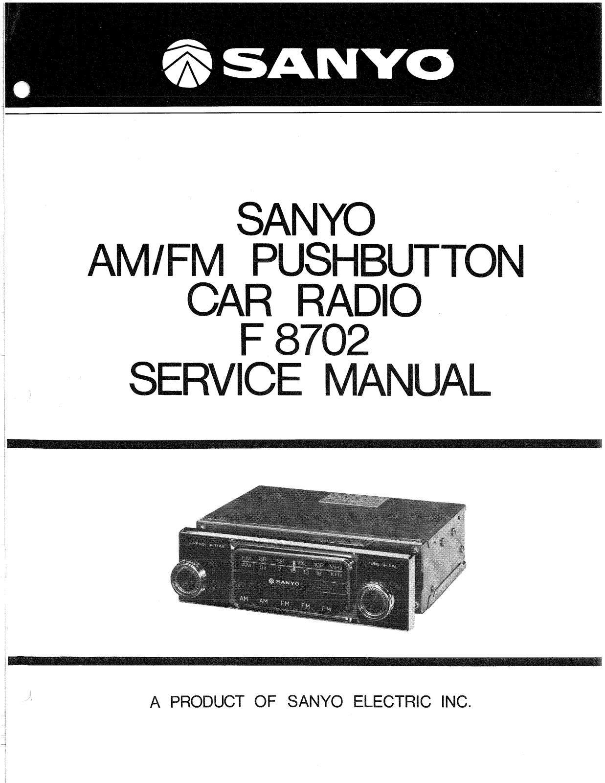 Sanyo F-8702 Service manual