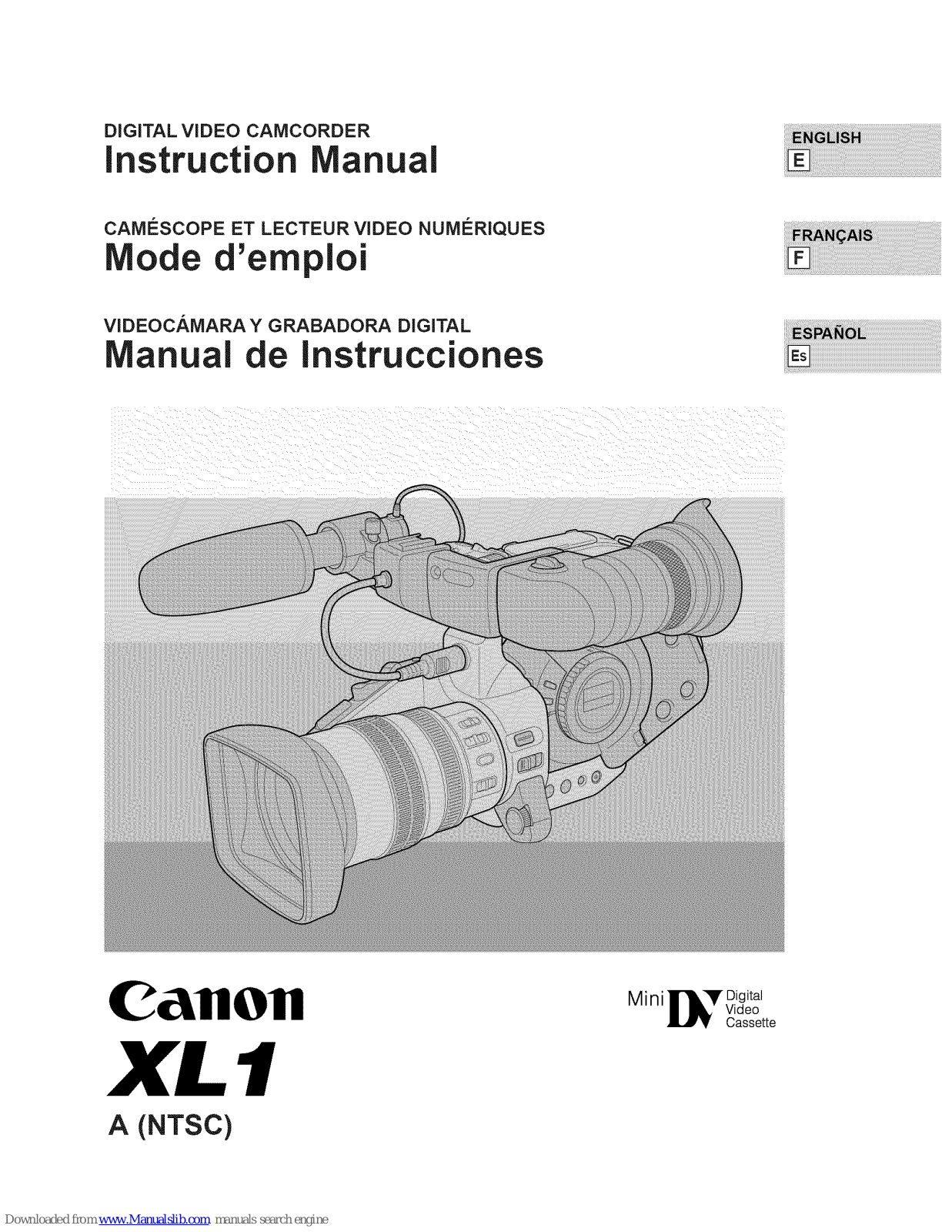 Canon XL 1A Instruction Manual - ManualMachine.com