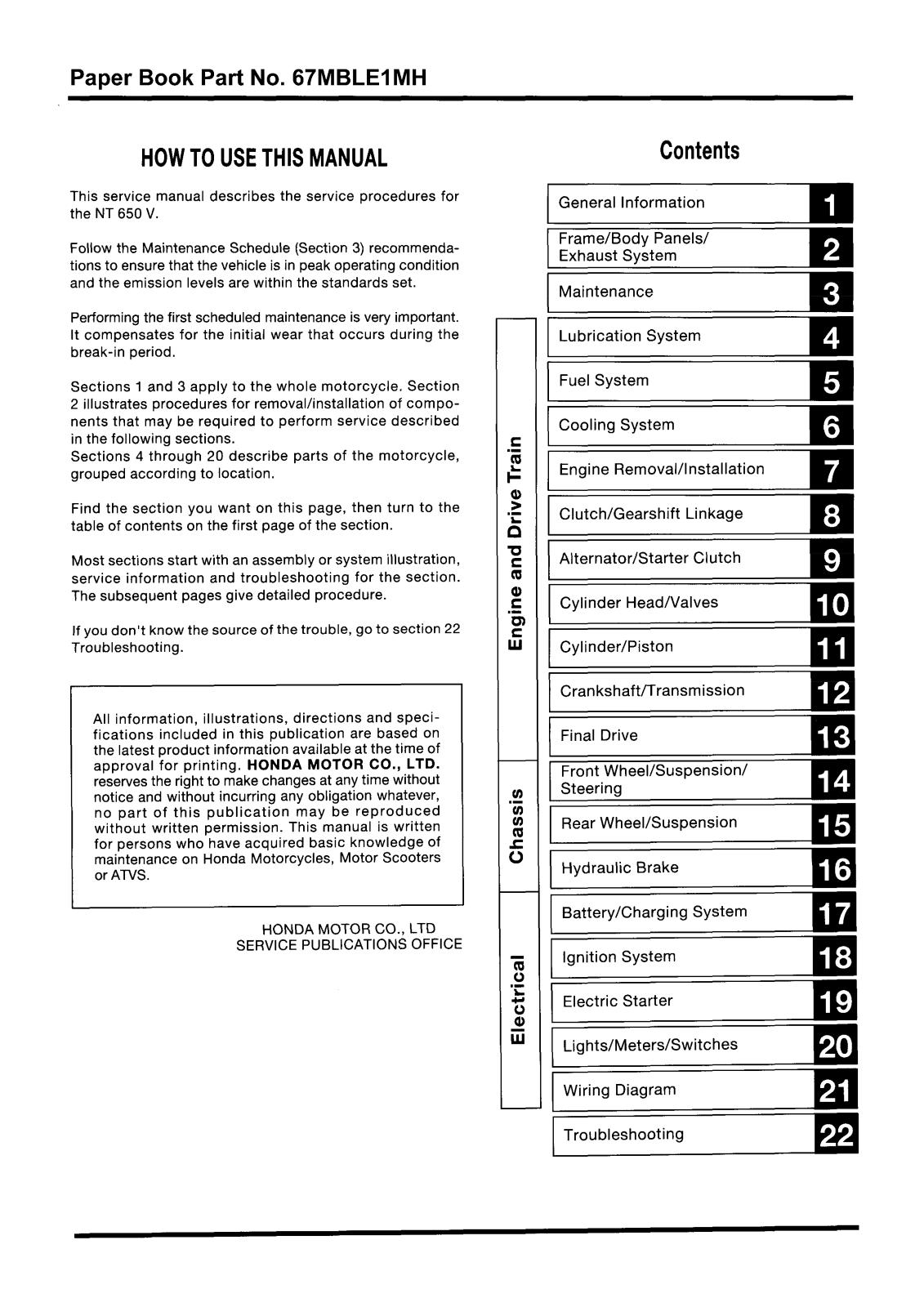 Honda NT650V Deauville workshop, NTV 650 workshop Workshop Manual - ManualMachine.com