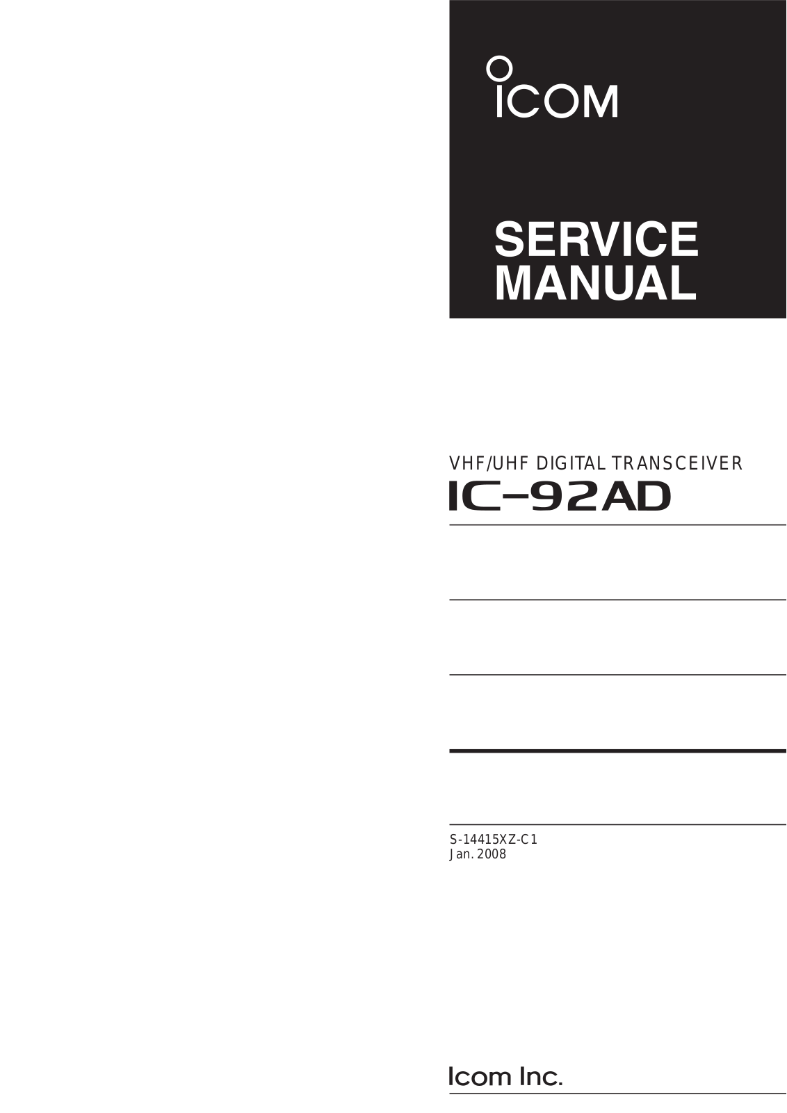 Icom IC-92AD Service Manual