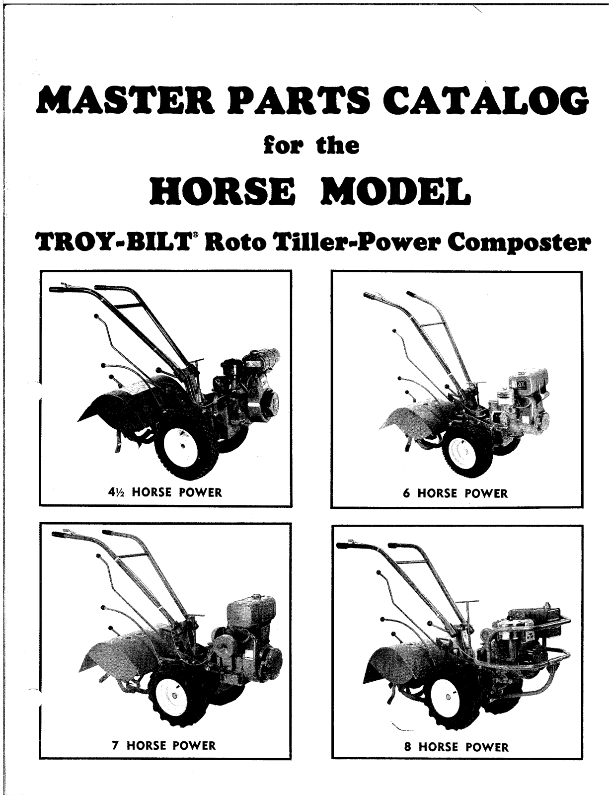 troy-bilt HORSE II, HORSE I operators Manual