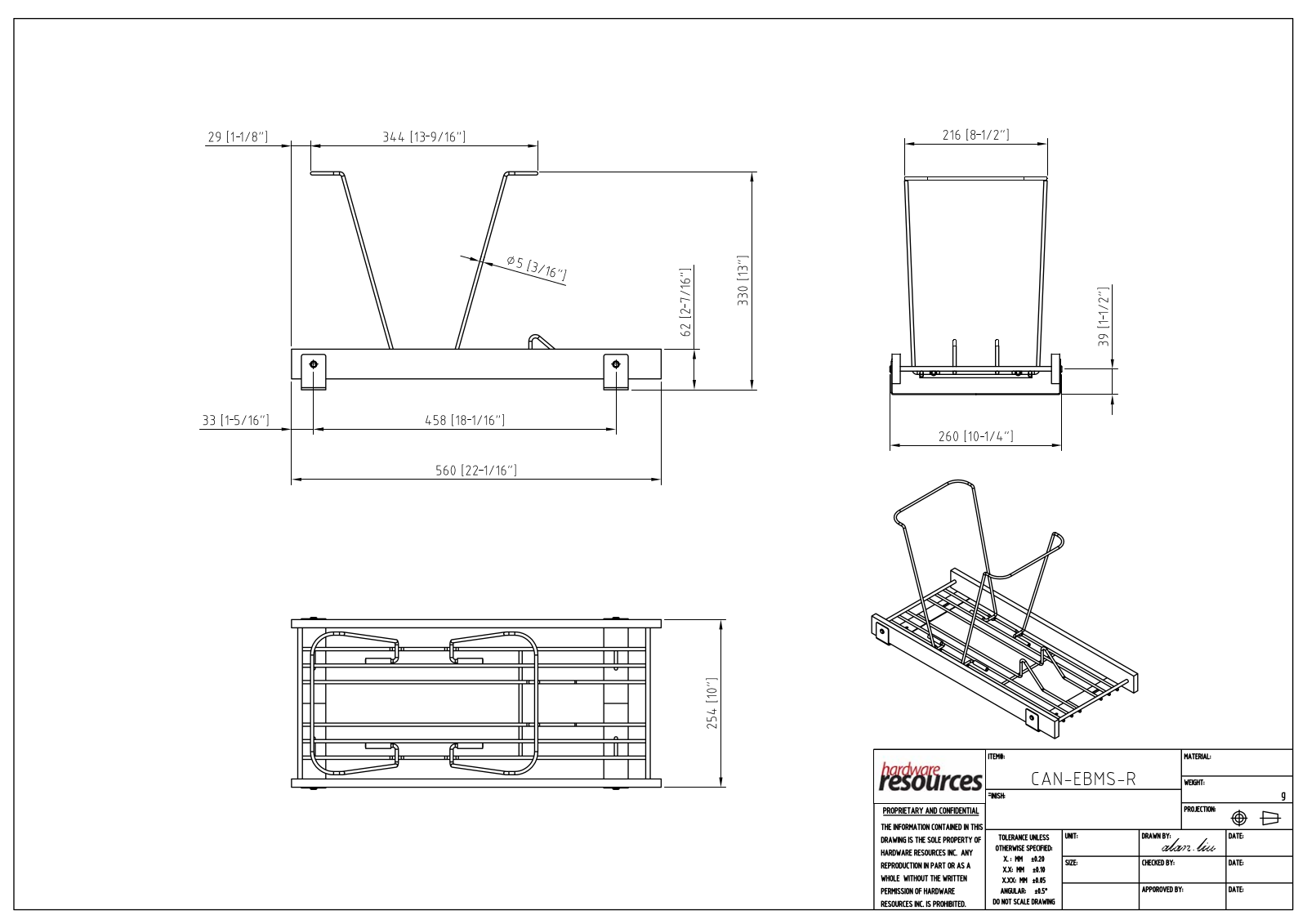 Hardware Resources HWSC1712 Dimensions - ManualMachine.com