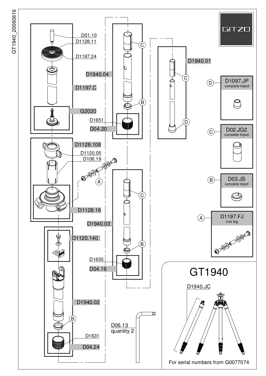 Gitzo GT1940 User Manual