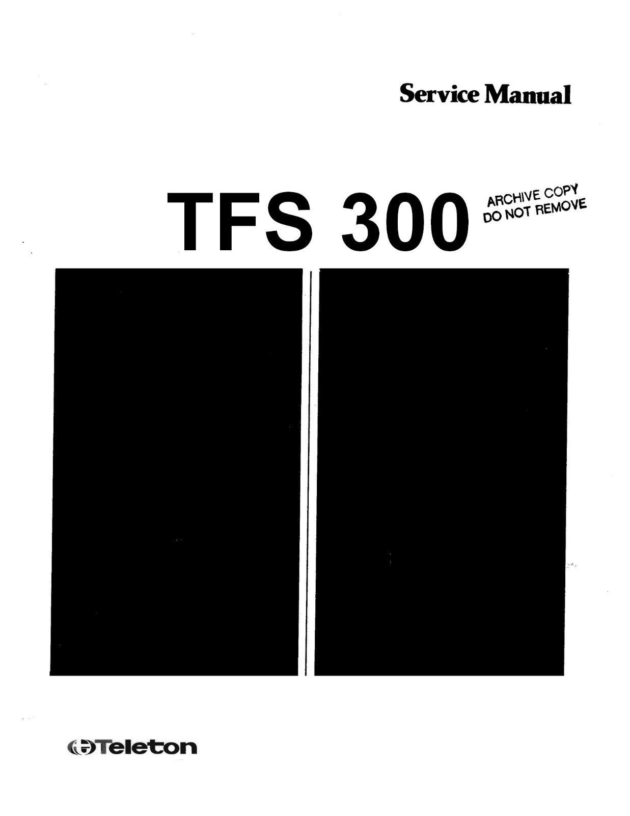 Teleton TFS-300 Service Manual