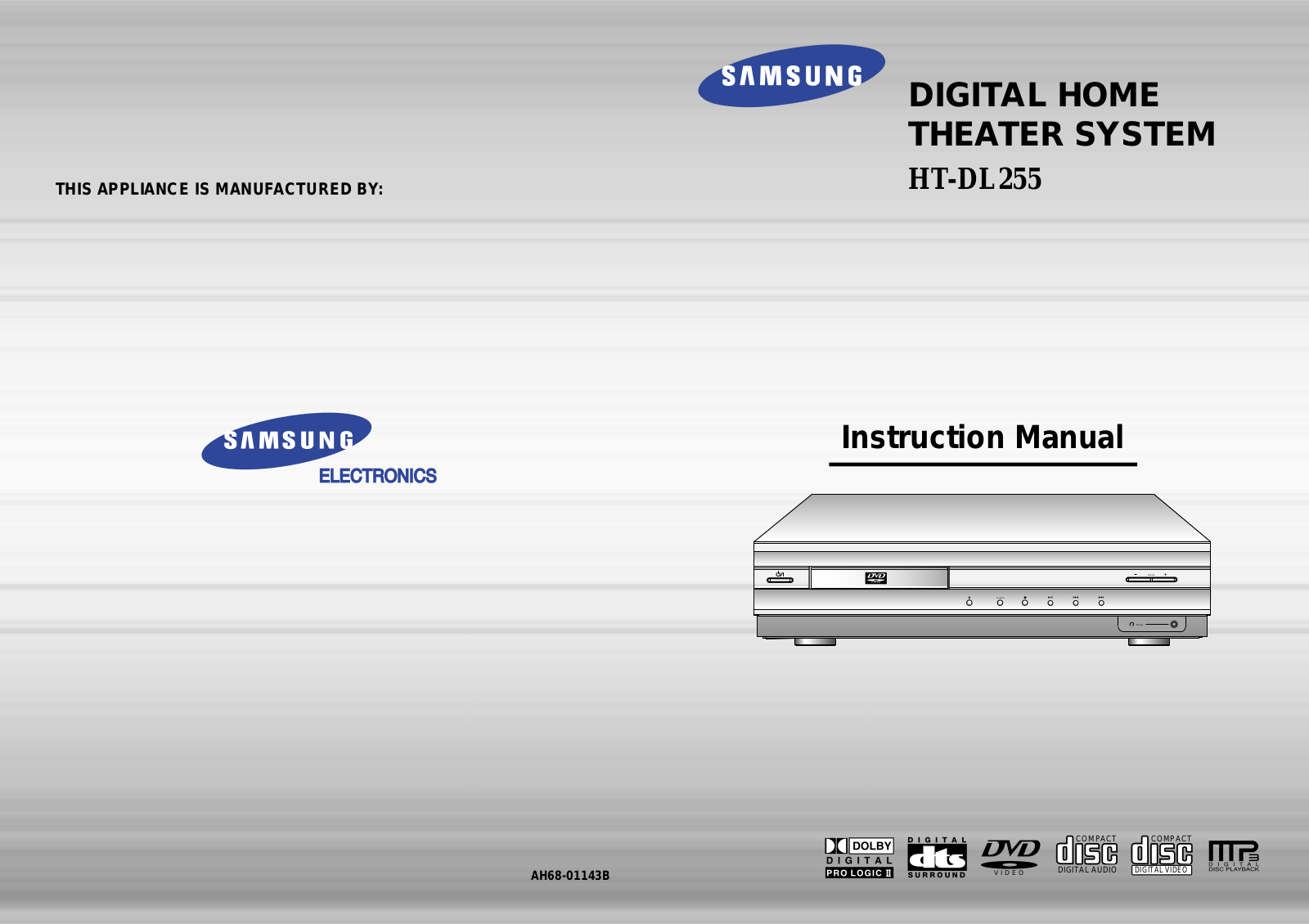 Samsung HT-DL255 User Manual