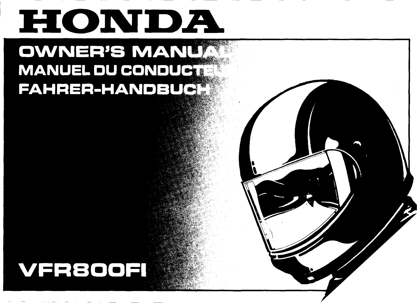 Honda VFR800FI Owner's Manual