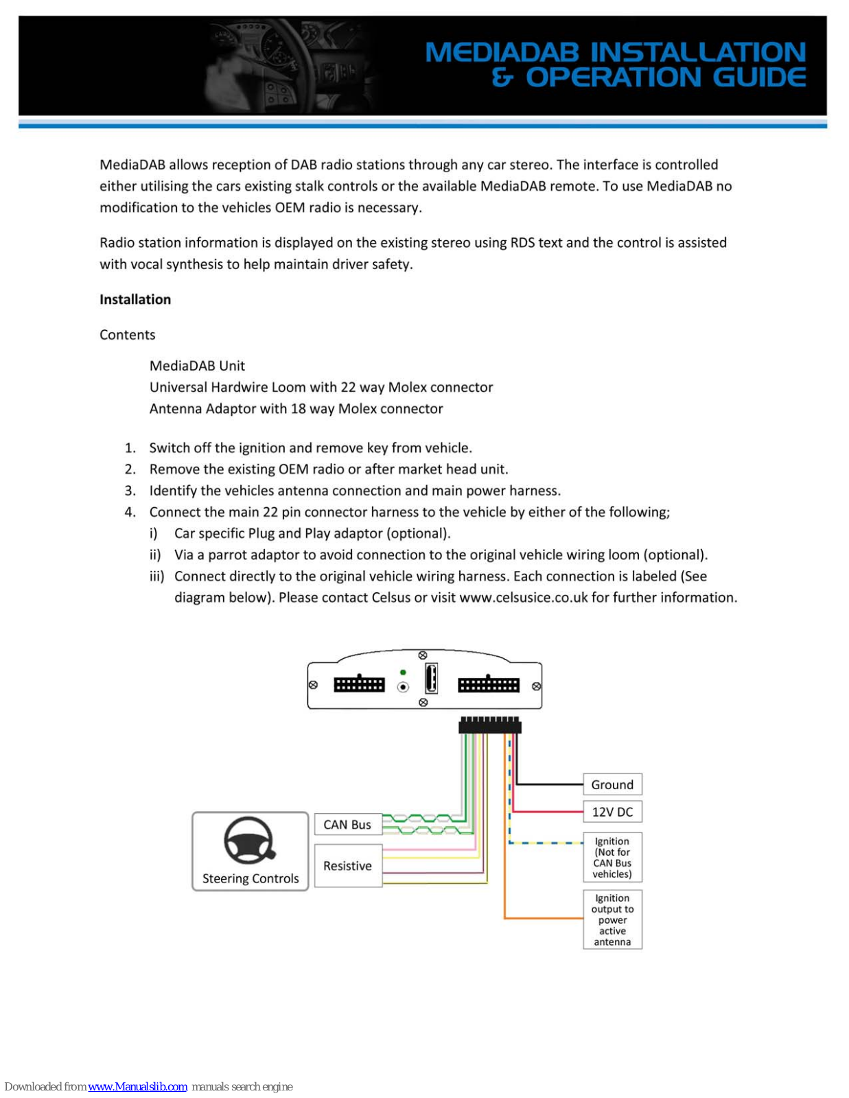 Paser MediaDAB Installation Manual - ManualMachine.com