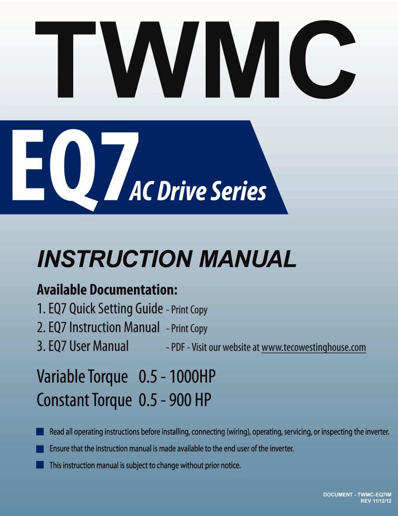 Teco EQ7 Instruction Manual