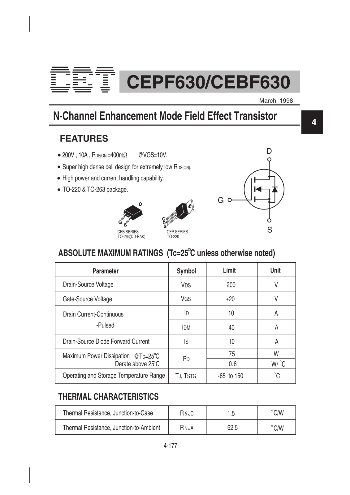 CET CEPF630, CEBF630 Datasheet