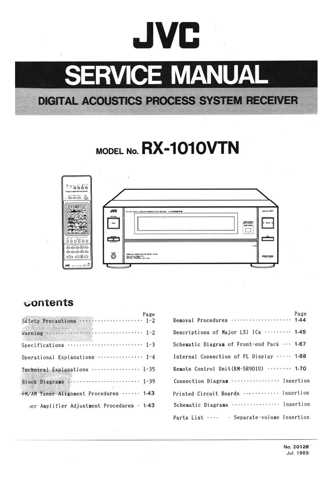 JVC RX-1010-VTN Service manual