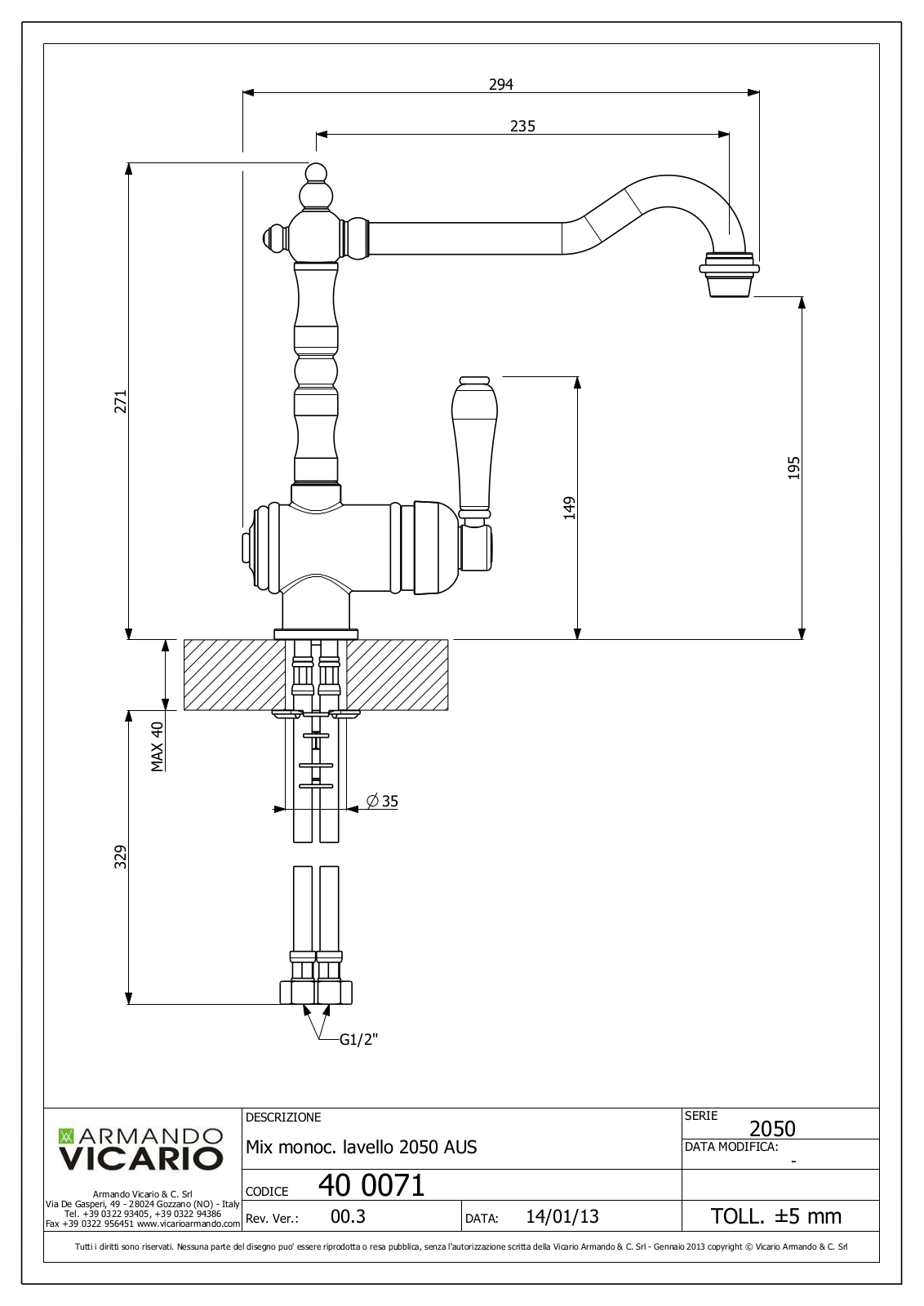 ABEY 2050BN Specifications Sheet - ManualMachine.com