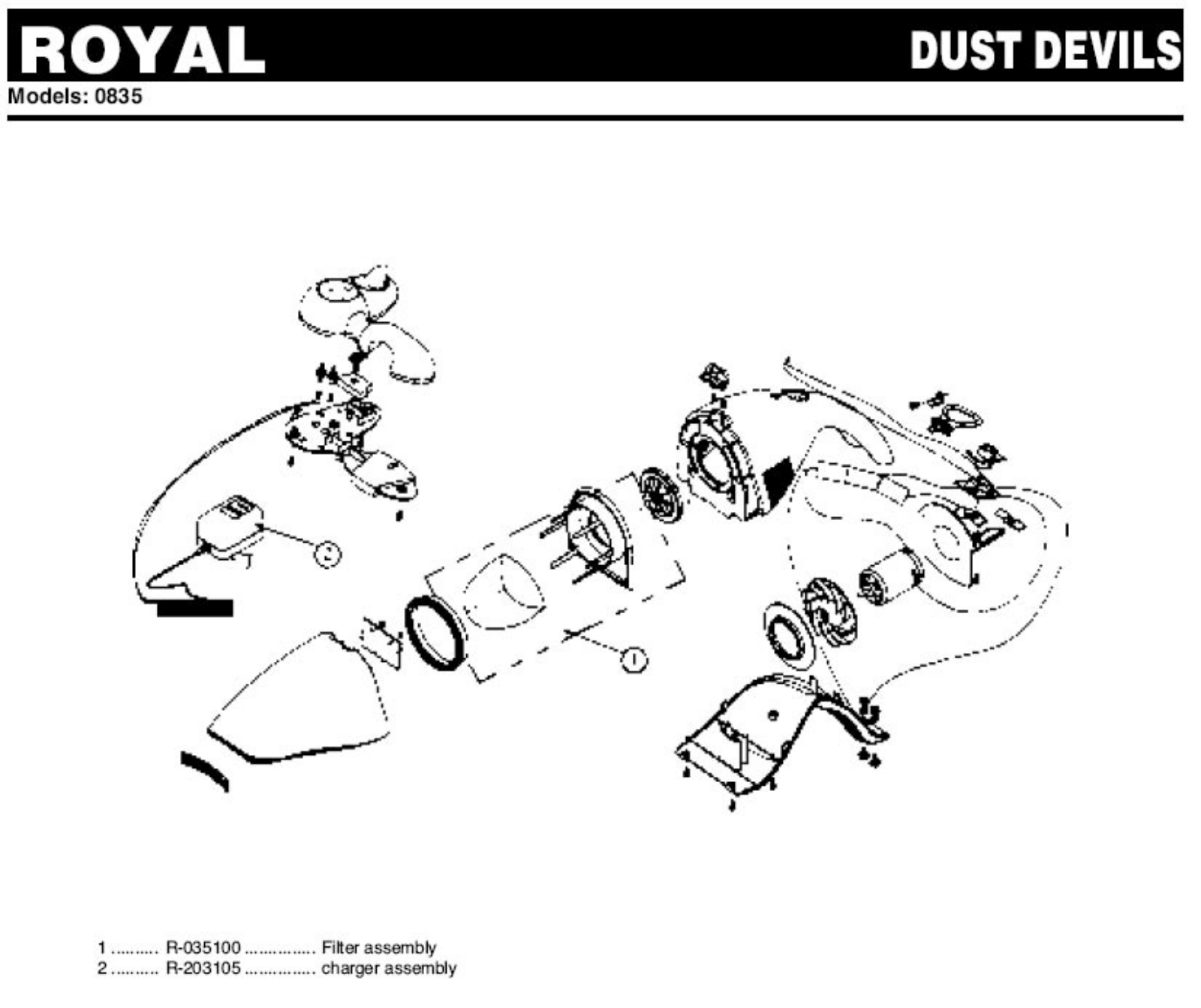 Royal 0835 Parts List