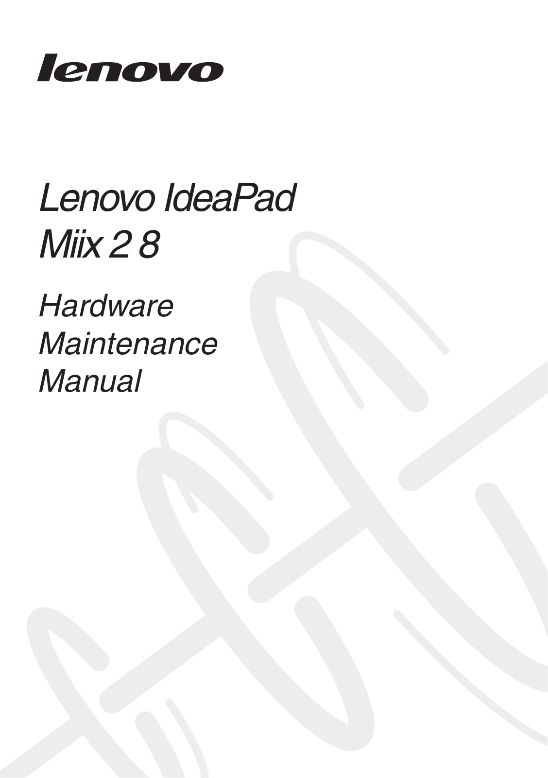 Lenovo MIIX 2 8 User Manual