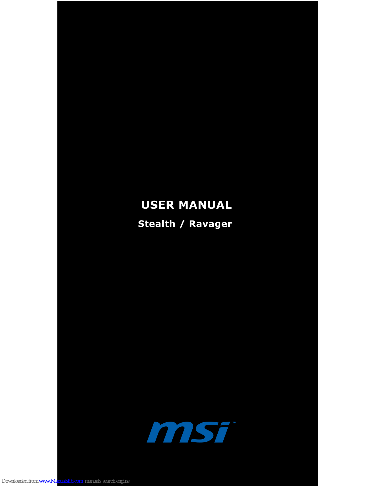 MSI Stealth User Manual - ManualMachine.com