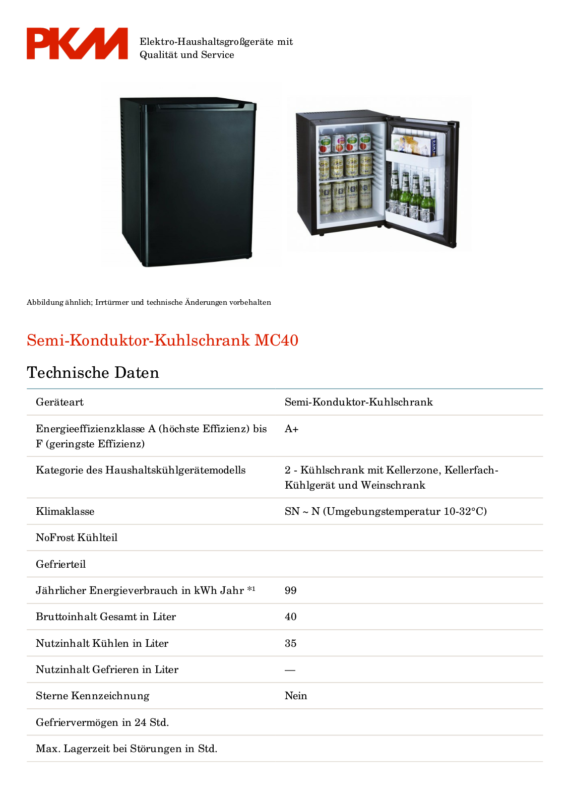 PKM MC40 User Manual