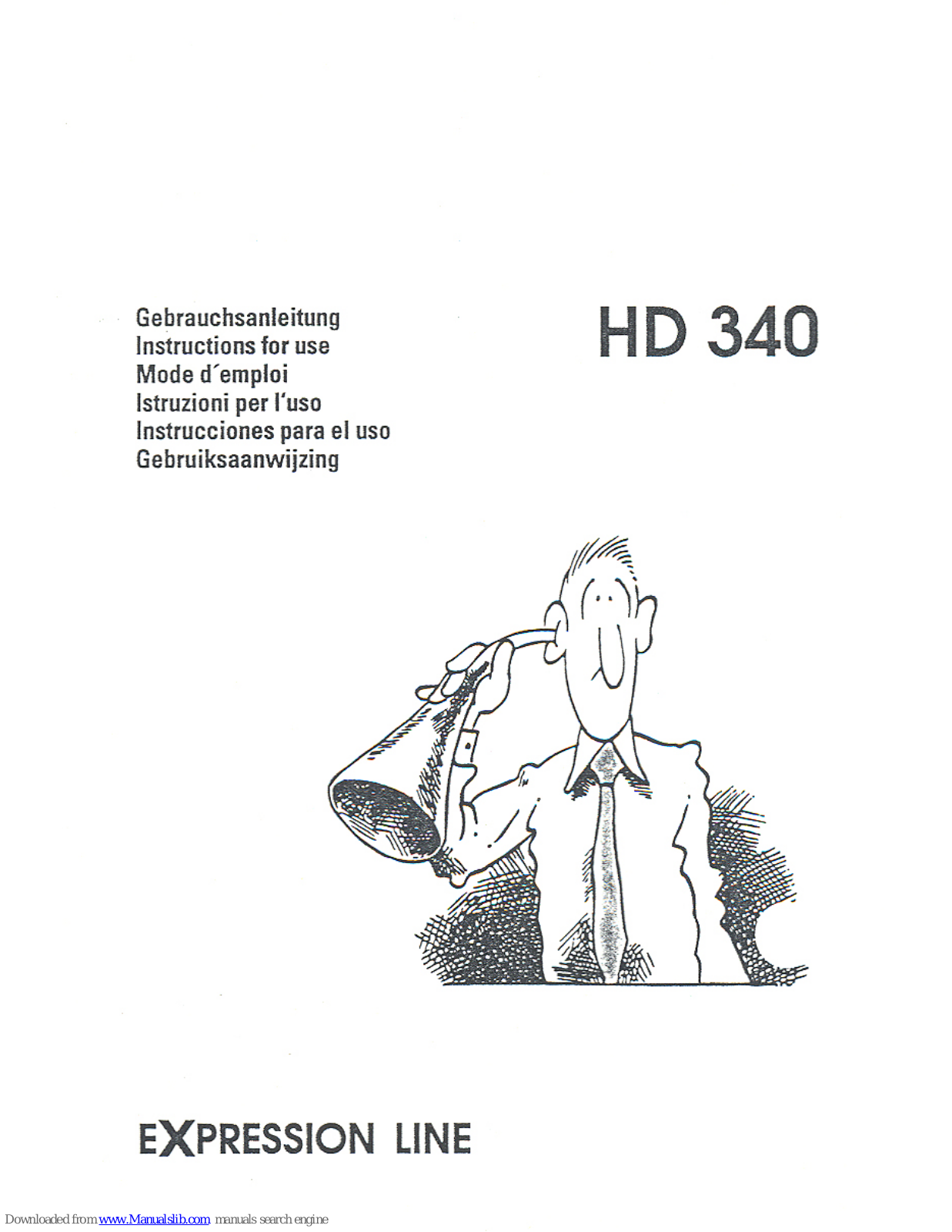 Sennheiser Expression Line HD 340,Expression Line HD 340 Instruction Manual