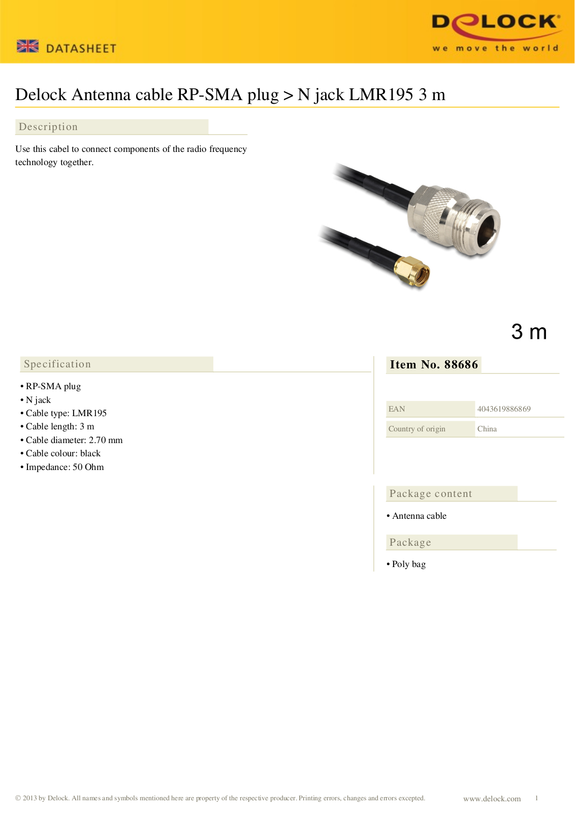 DeLOCK 88686 User Manual