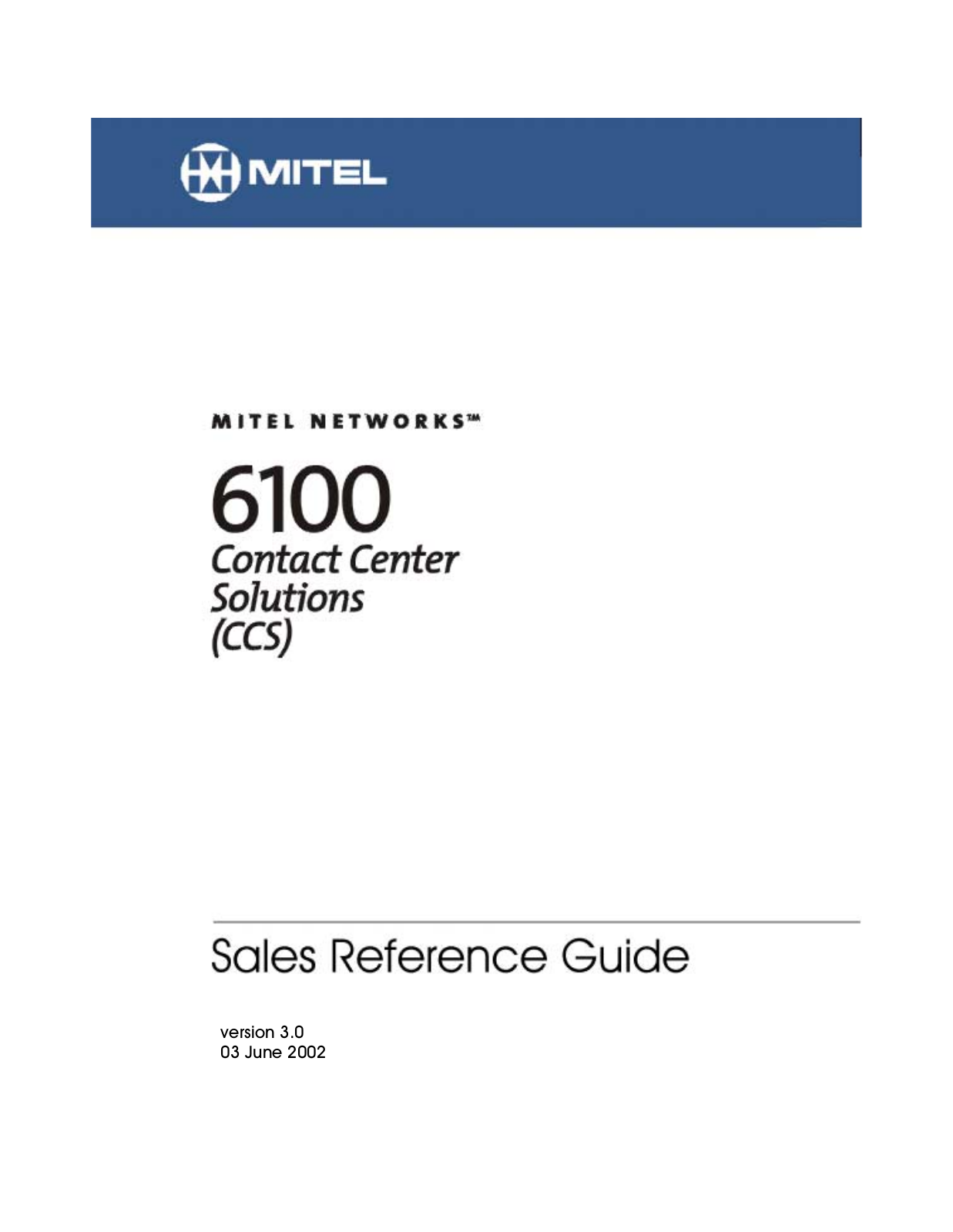 Mitel 6100 Reference Guide