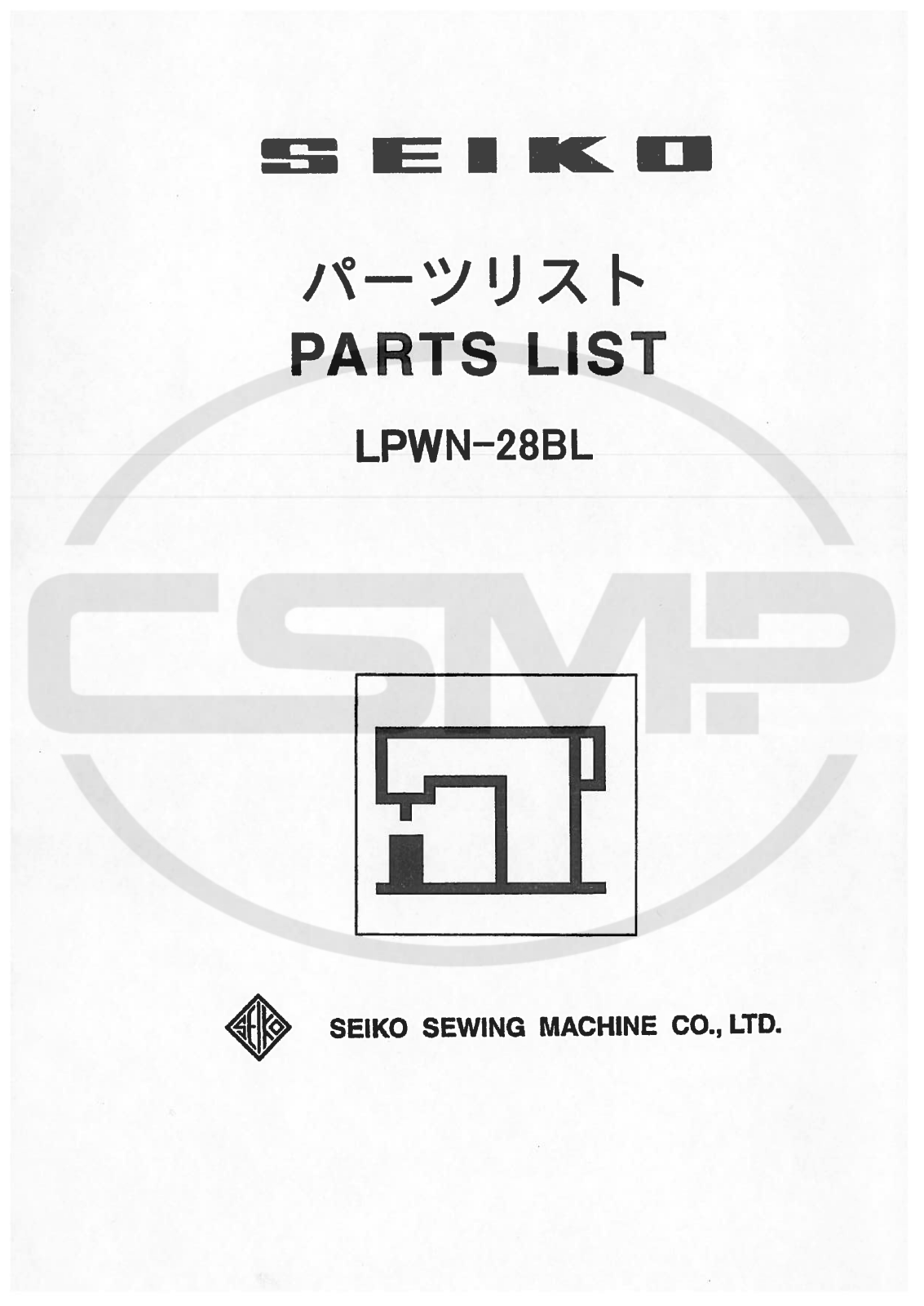 Seiko LPWN-28BL Parts Book