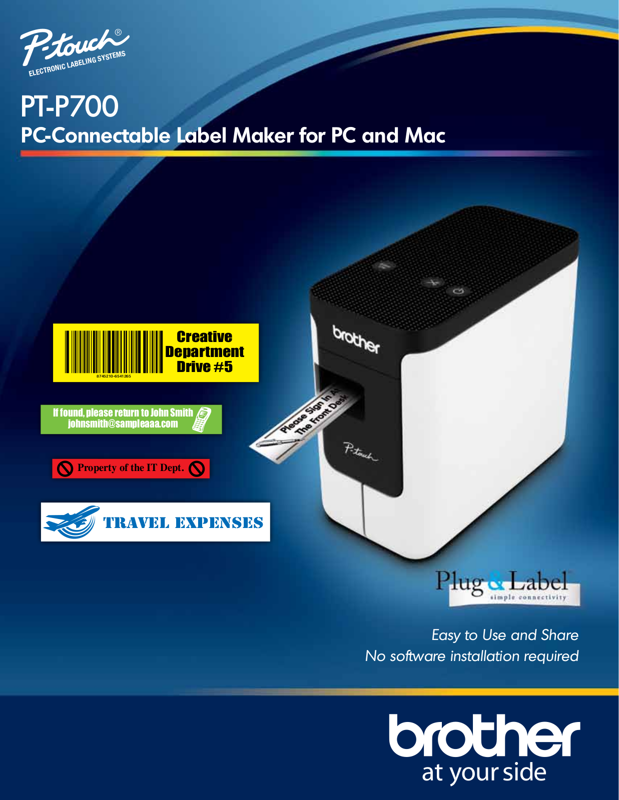 Brother PTP700ZU1 User Manual