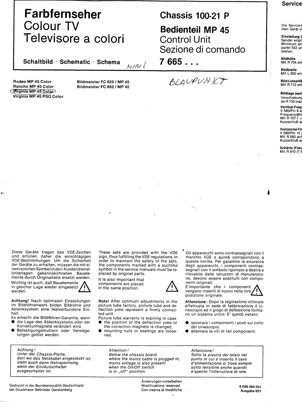 Blaupunkt mp45 schematic