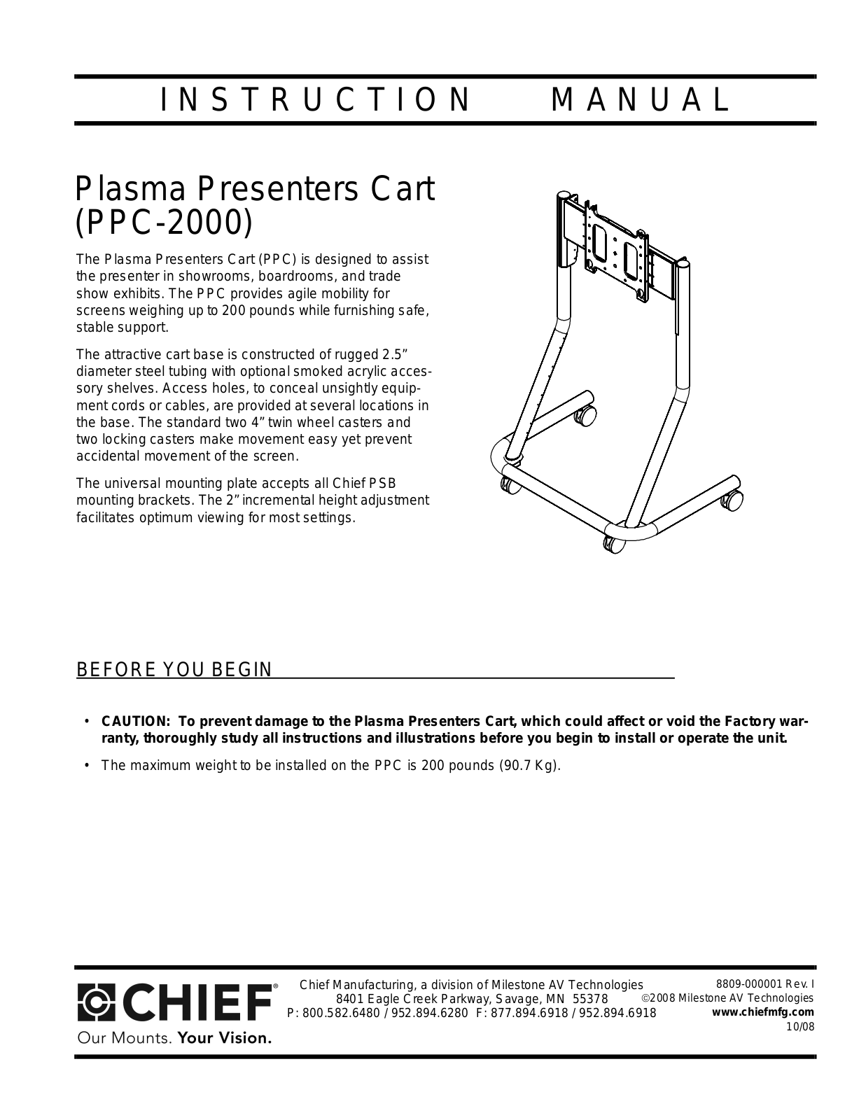 CHIEF PPC-2000 User Manual