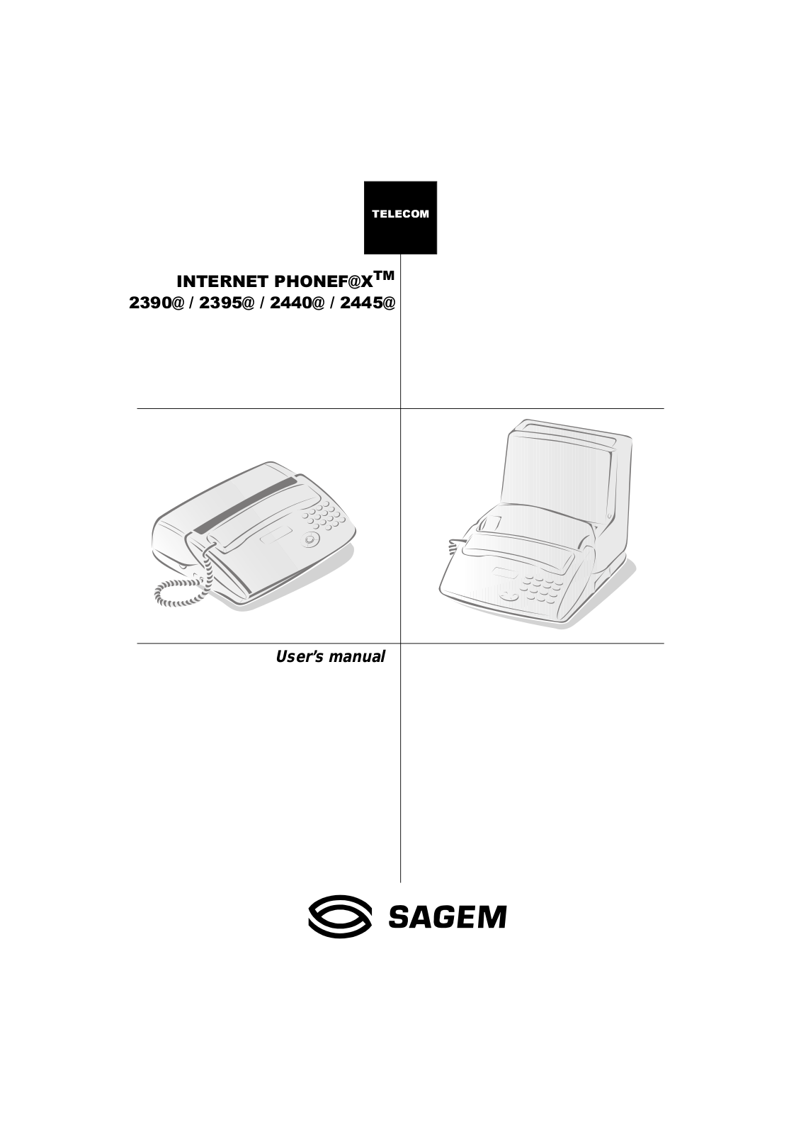 Sagem Phonefax 2390, Phonefax 2395, Phonefax 2440, Phonefax 2445 User Manual