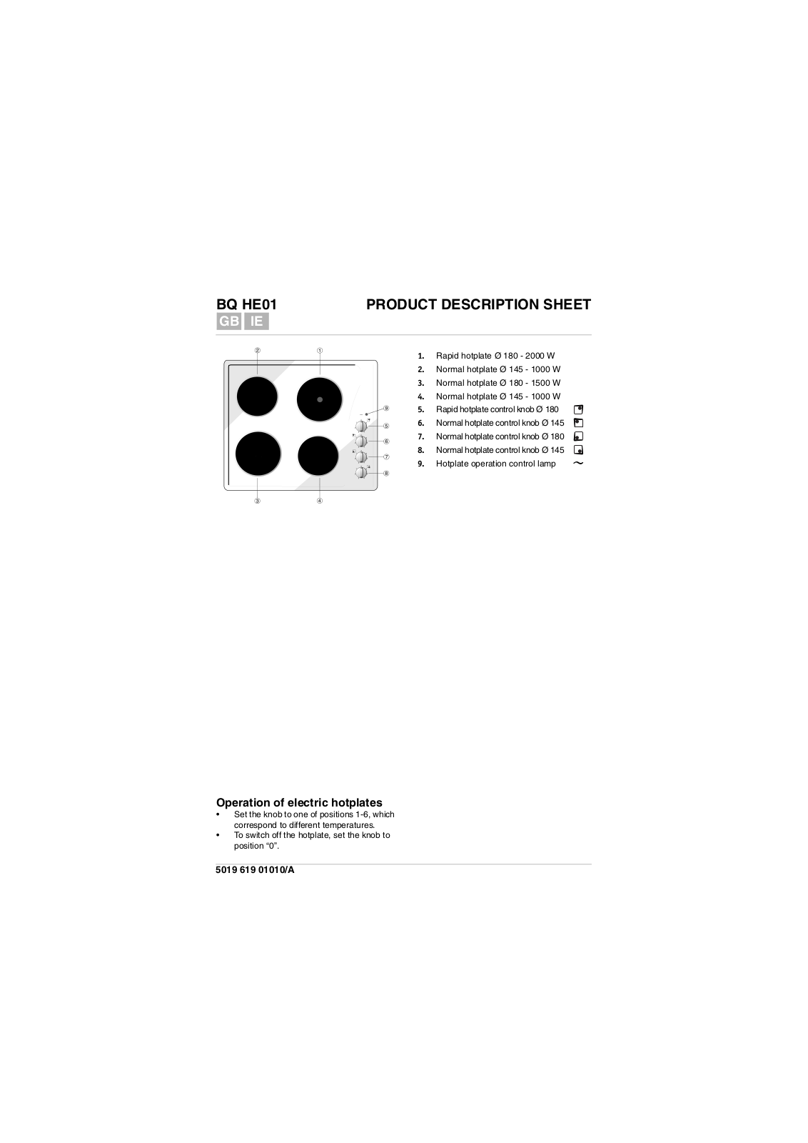 Whirlpool BG HE01W, BQ HE01X INSTRUCTION FOR USE