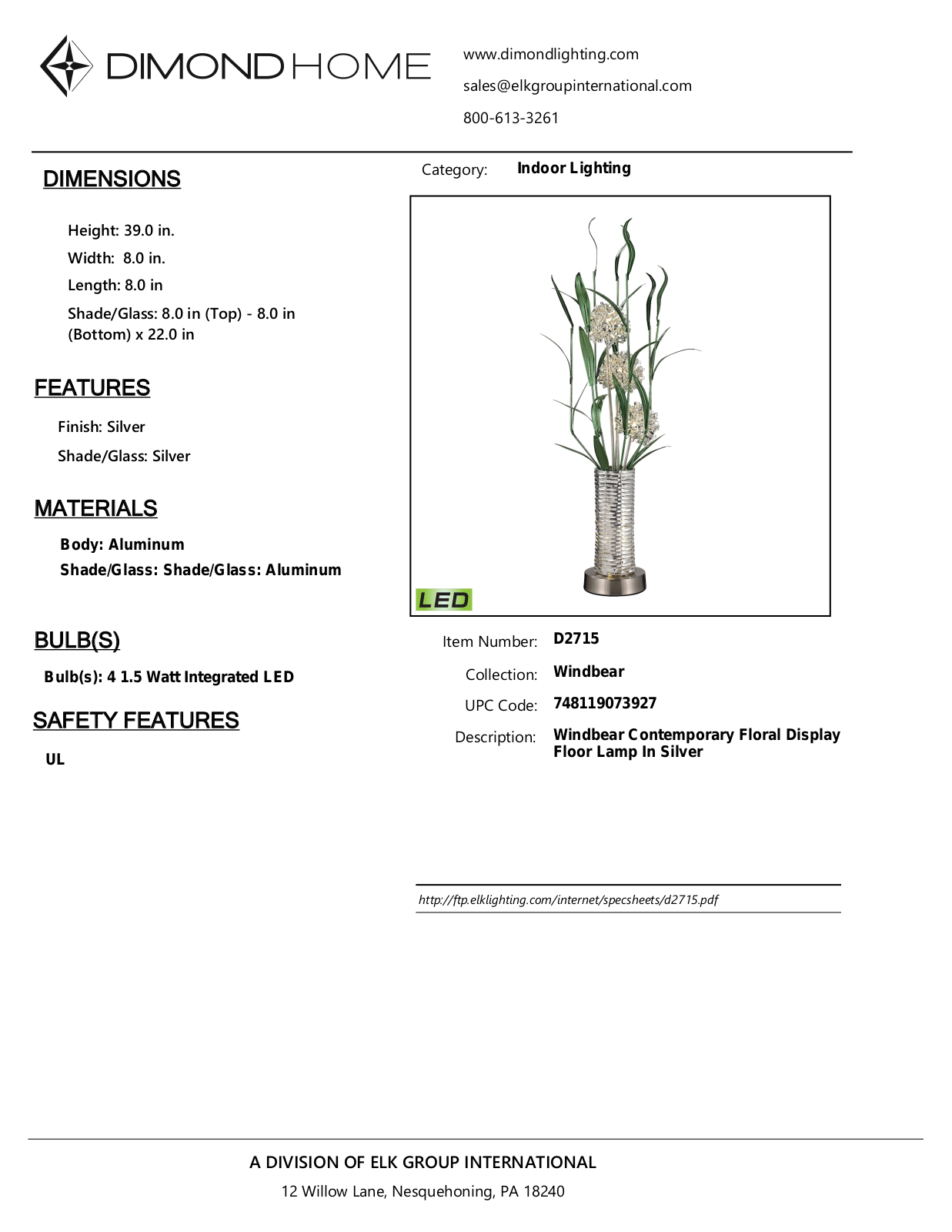 ELK Home D2715 User Manual