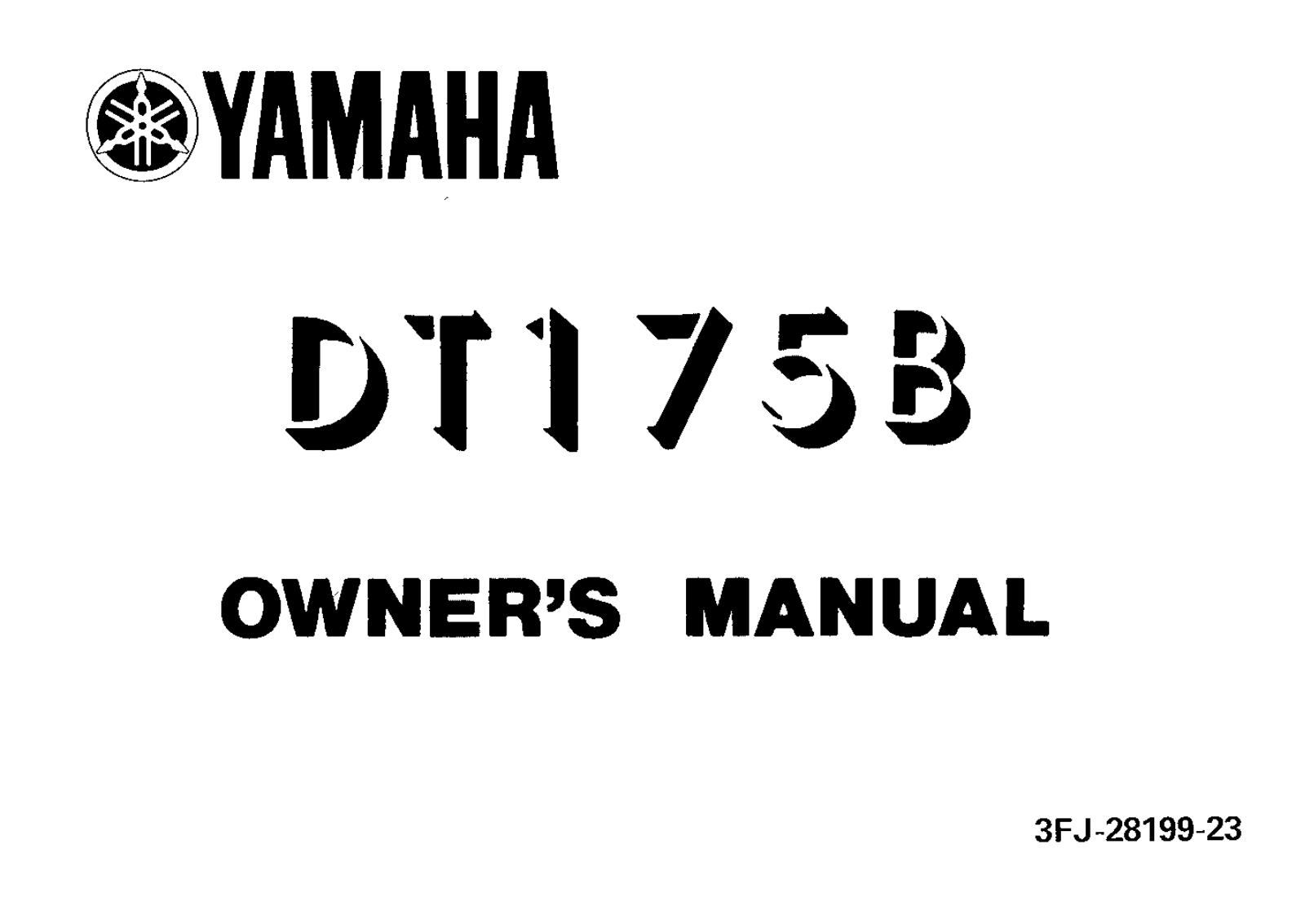 Yamaha DT175 B 1991 Owner's manual