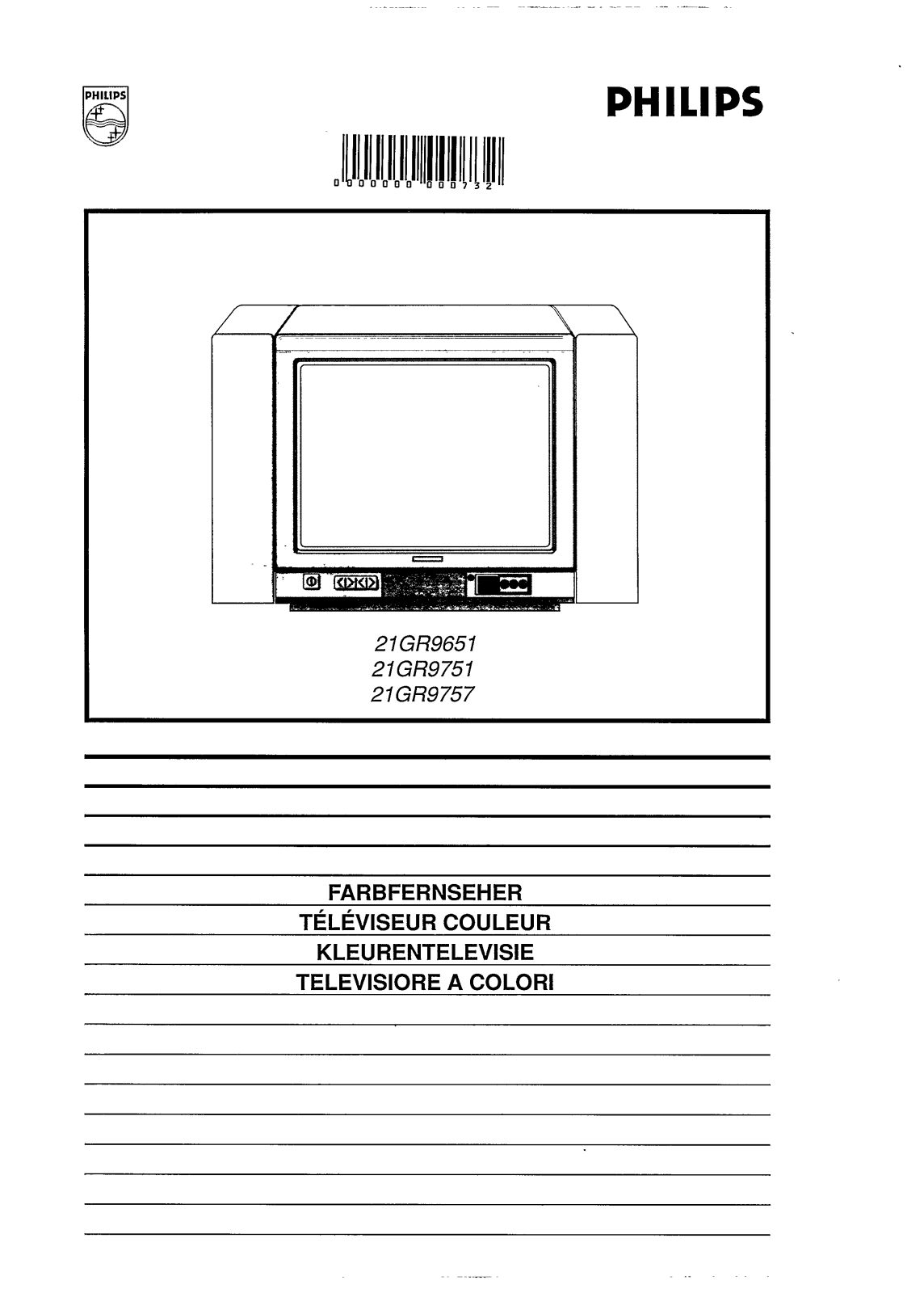 Philips 21GR9751, 21GR9651/30B, 21GR9651 User Manual