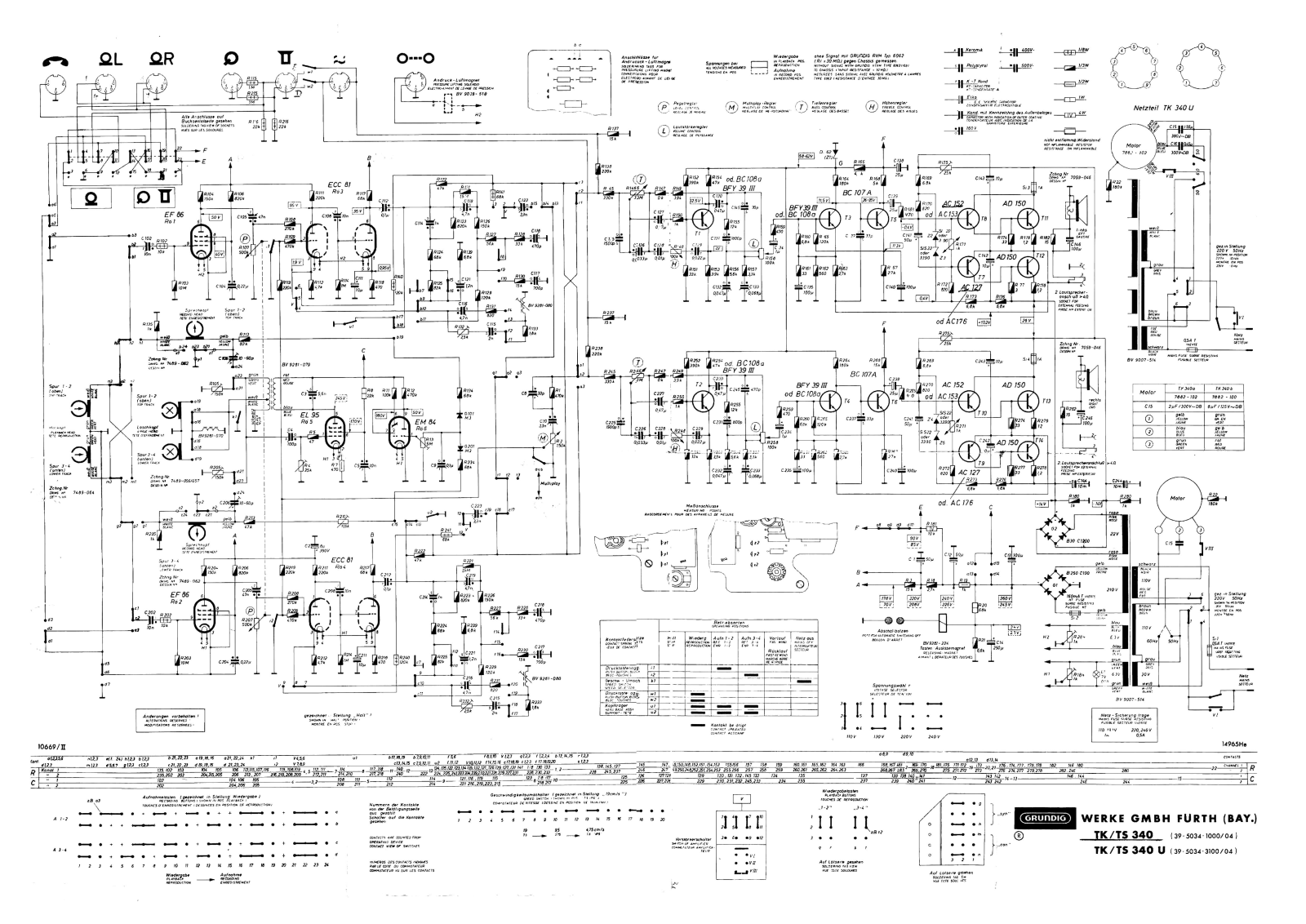 Grundig TK-340 Schematic