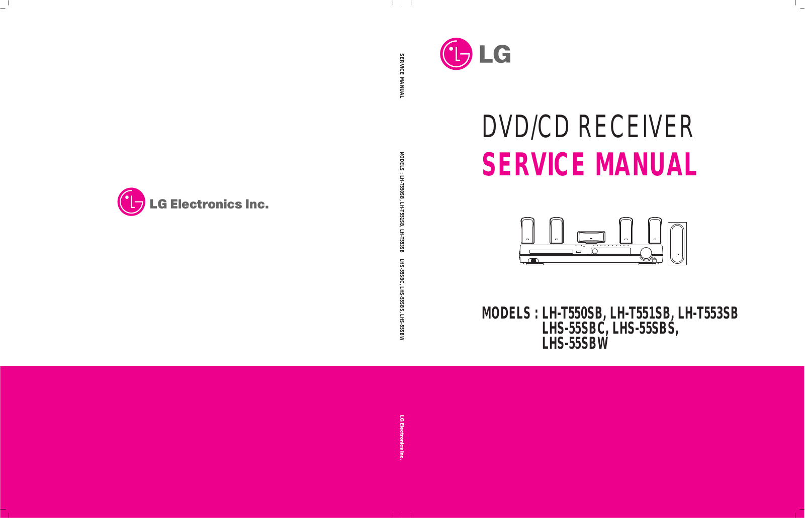 LG LHT-550-SB, LHT-551-SB, LHT-553-SB Service manual