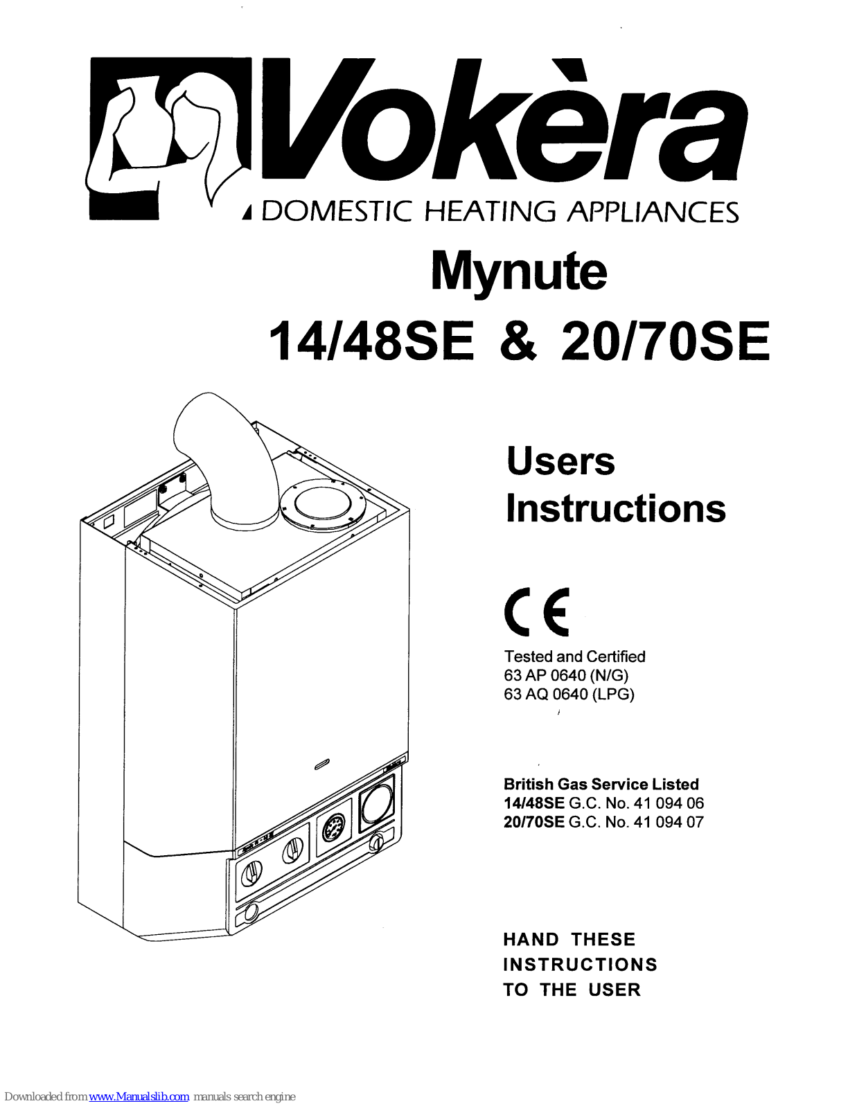 VOKERA mynute 14/48SE, mynute 20/70SE User Instructions