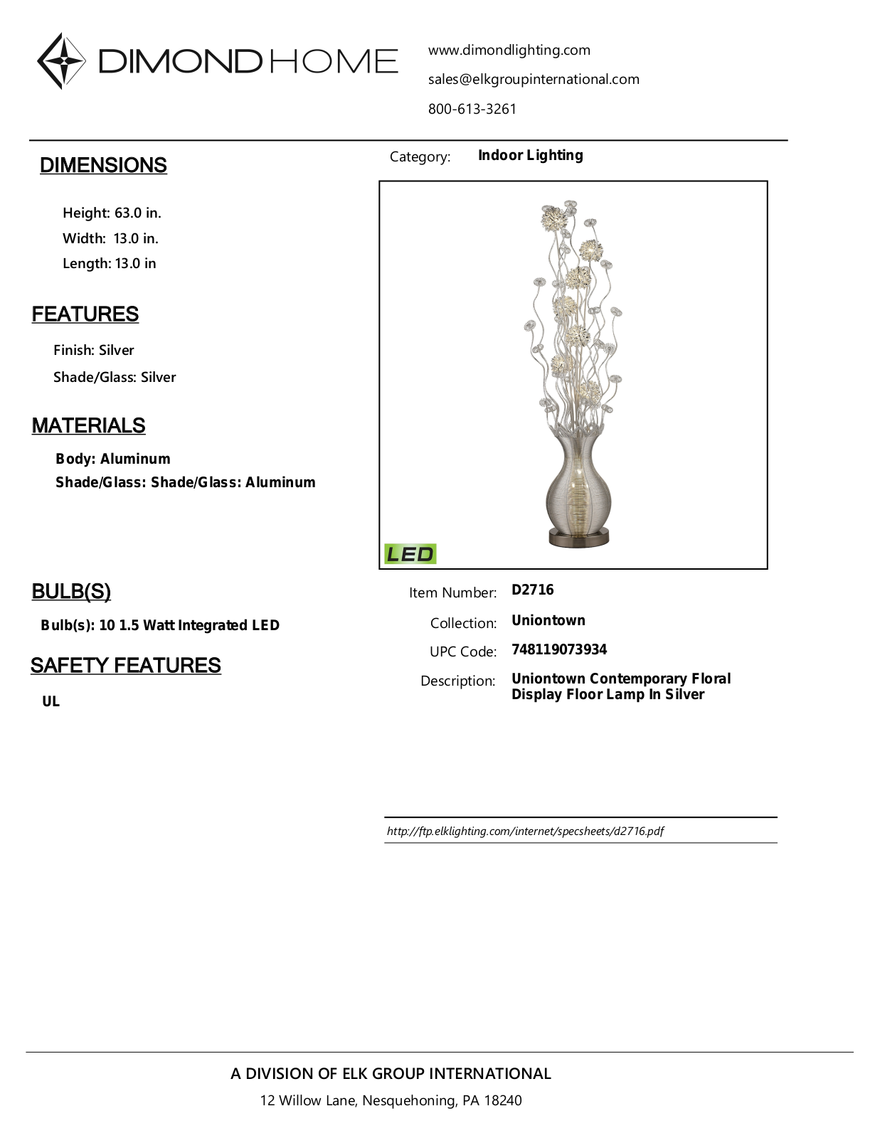 ELK Home D2716 User Manual