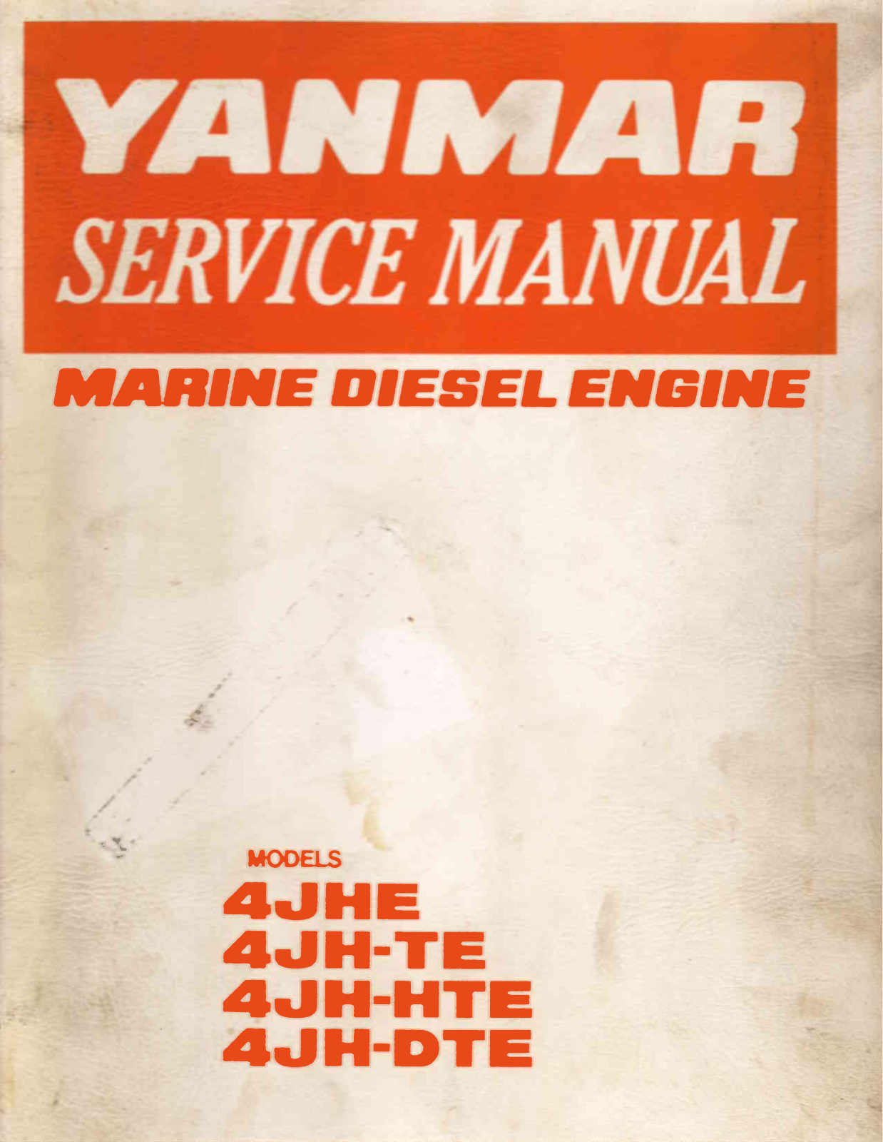 Yanmar 4JHBE, 4JH-TE, 4JH-HTE, 4JH-DTE, 4JH-DTBE Service Manual